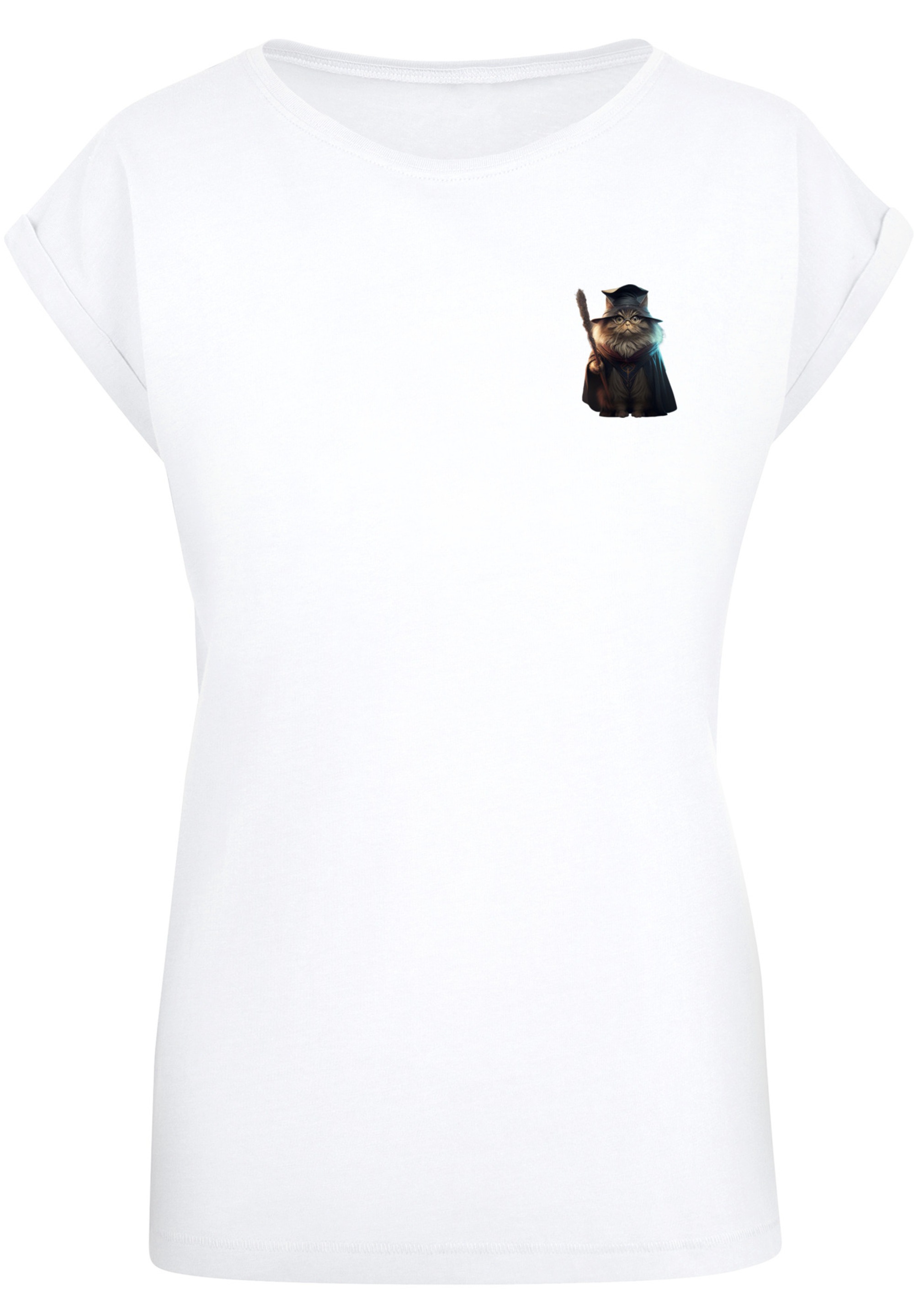 F4NT4STIC T-Shirt »Wizard Cat SHORT SLEEVE TEE«, Print
