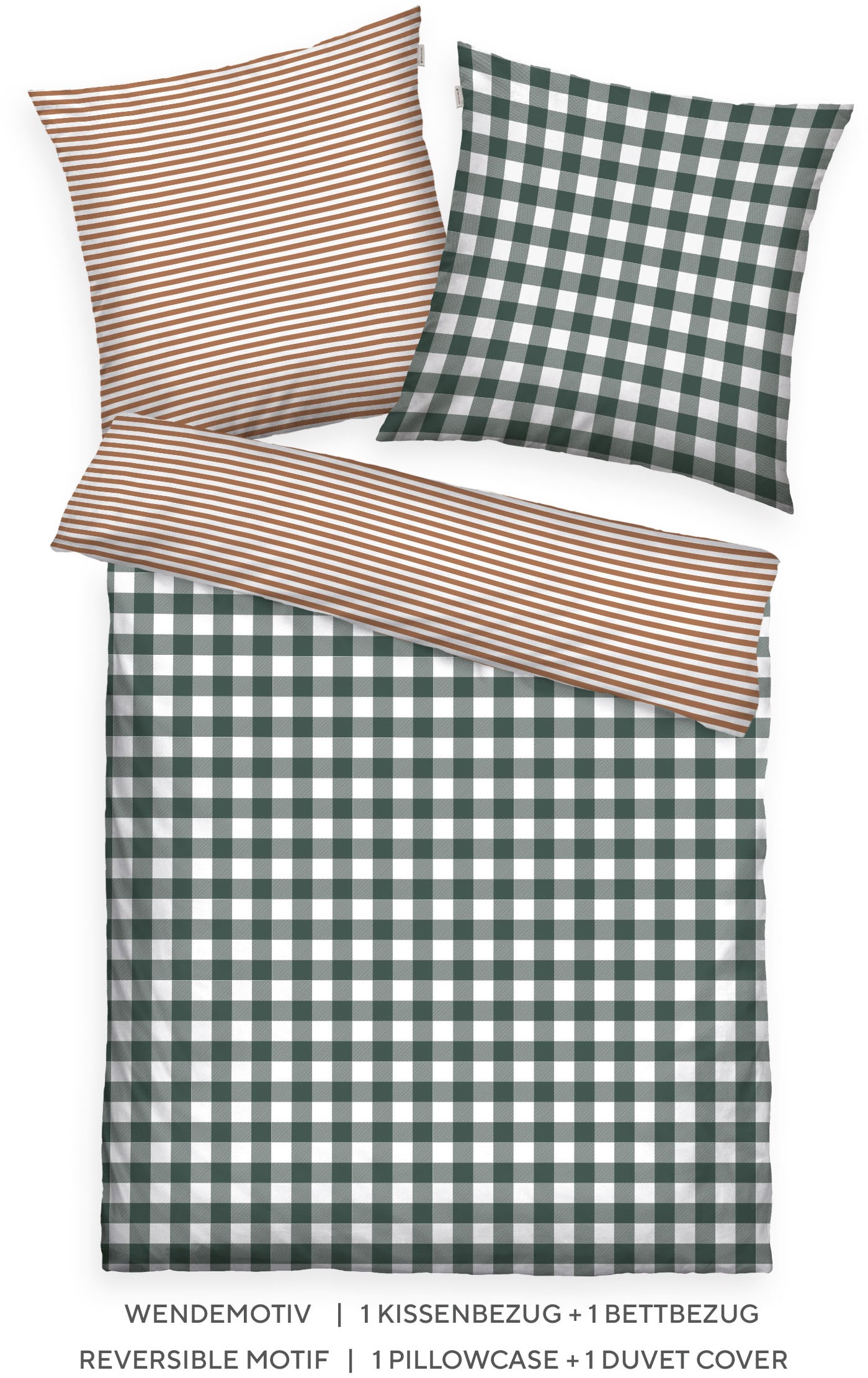 Thumbnail - TOM TAILOR HOME Bettwäsche "CLASSIC CHECK in Gr. 135x200cm oder 155x220cm" 2 Stk. new bedroom, gewebtes Label