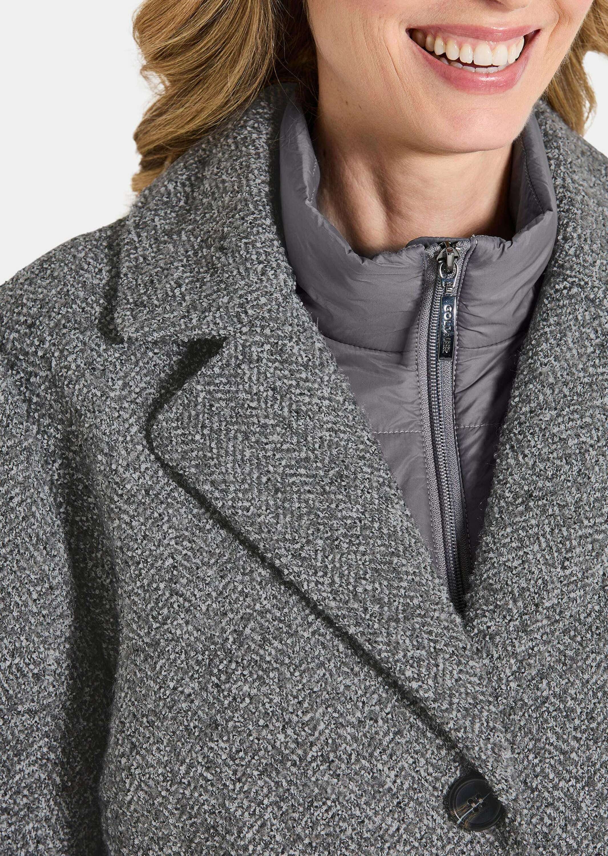 GOLDNER Kurzjacke »Jacke in 2-in-1-Optik mit Steppeinsatz«