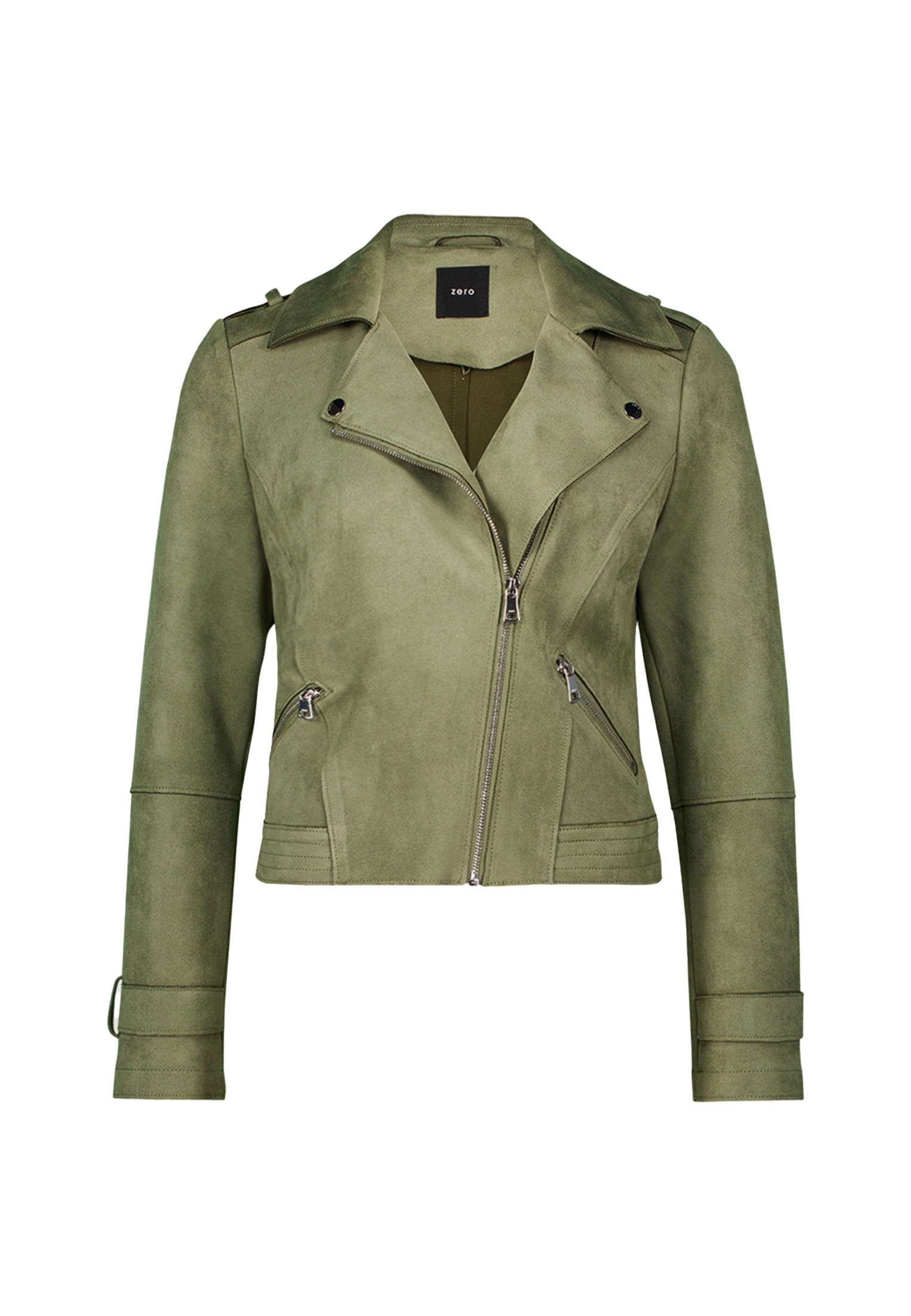 Zero Jackenblazer "zero Damen Velourslederjacke mit Reißverschluss", weiter günstig online kaufen
