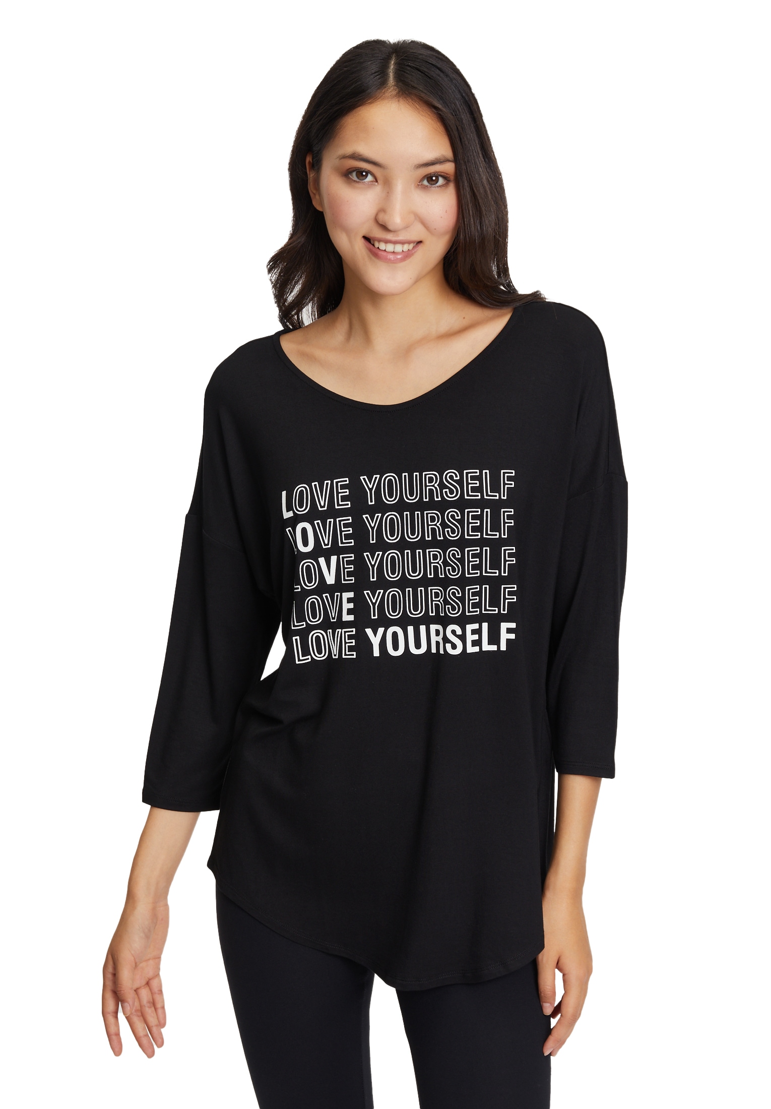 Betty Barclay 3/4-Arm-Shirt "Betty Barclay Oversize-Shirt mit V-Ausschnitt", Design