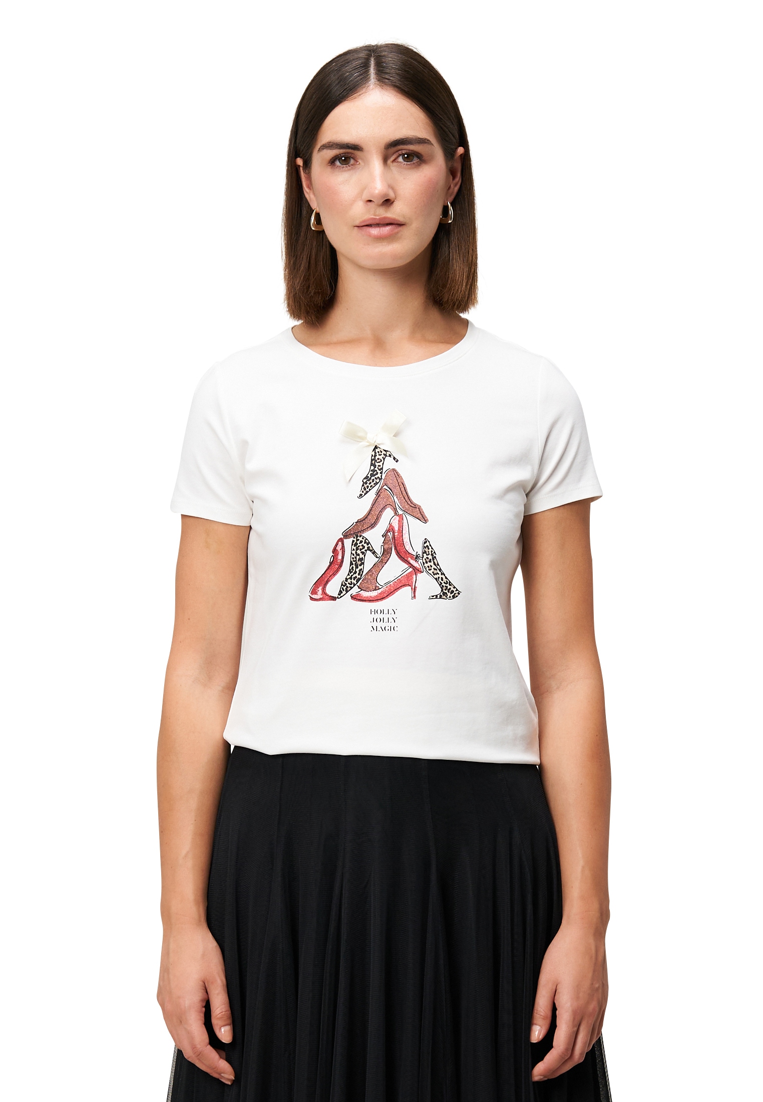 Zero Kurzarmshirt "Damen mit Aufdruck und Schleife" 1 Stk. weiteres Detail günstig online kaufen