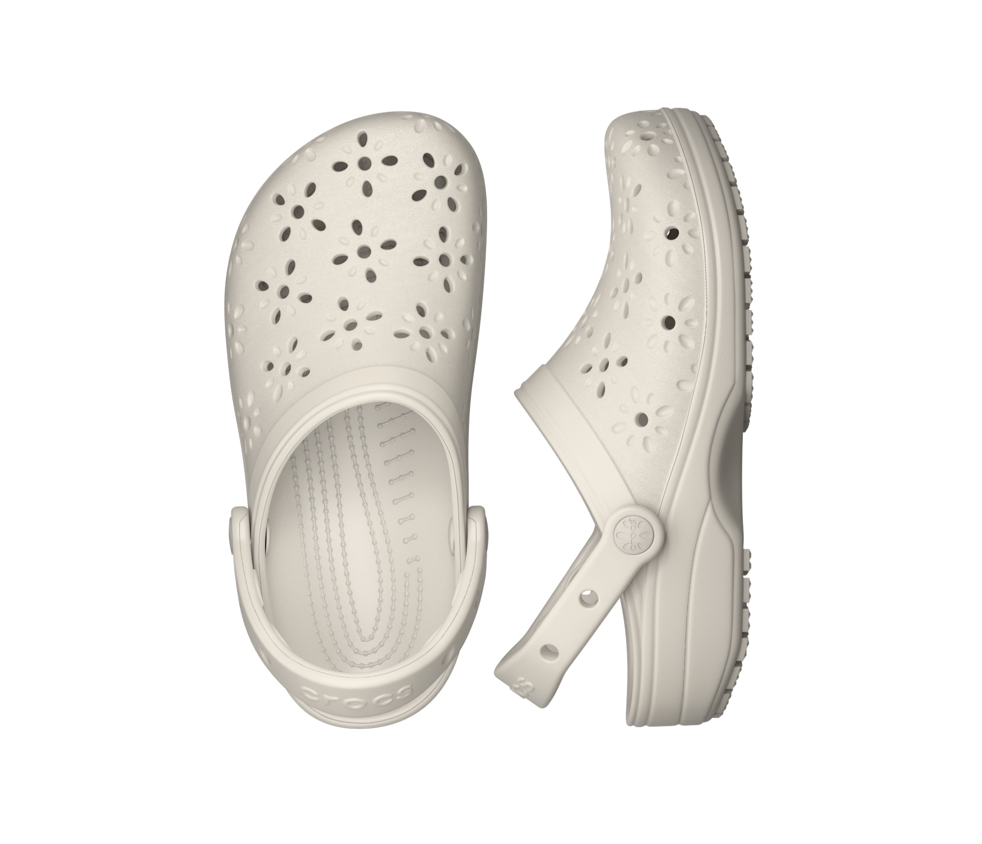 Crocs Clog »Classic Floral Cut Out Clog«, Sandale, Sommerschuh, Loafer mit Lüftungsöffnungen in Blütenstruktur