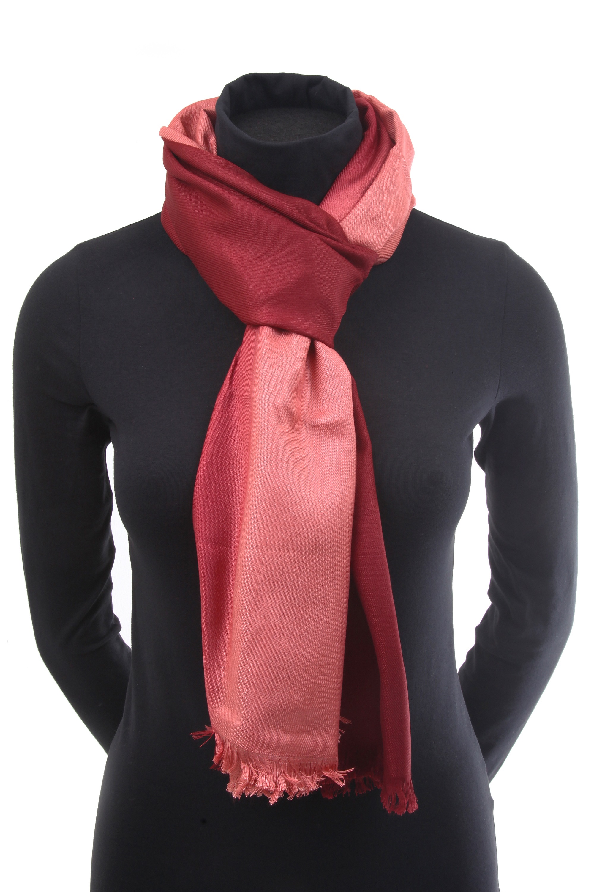 COLLEZIONE ALESSANDRO Modeschal "Lonie", 1 Stk. im Farbverlauf mit Fransenk günstig online kaufen