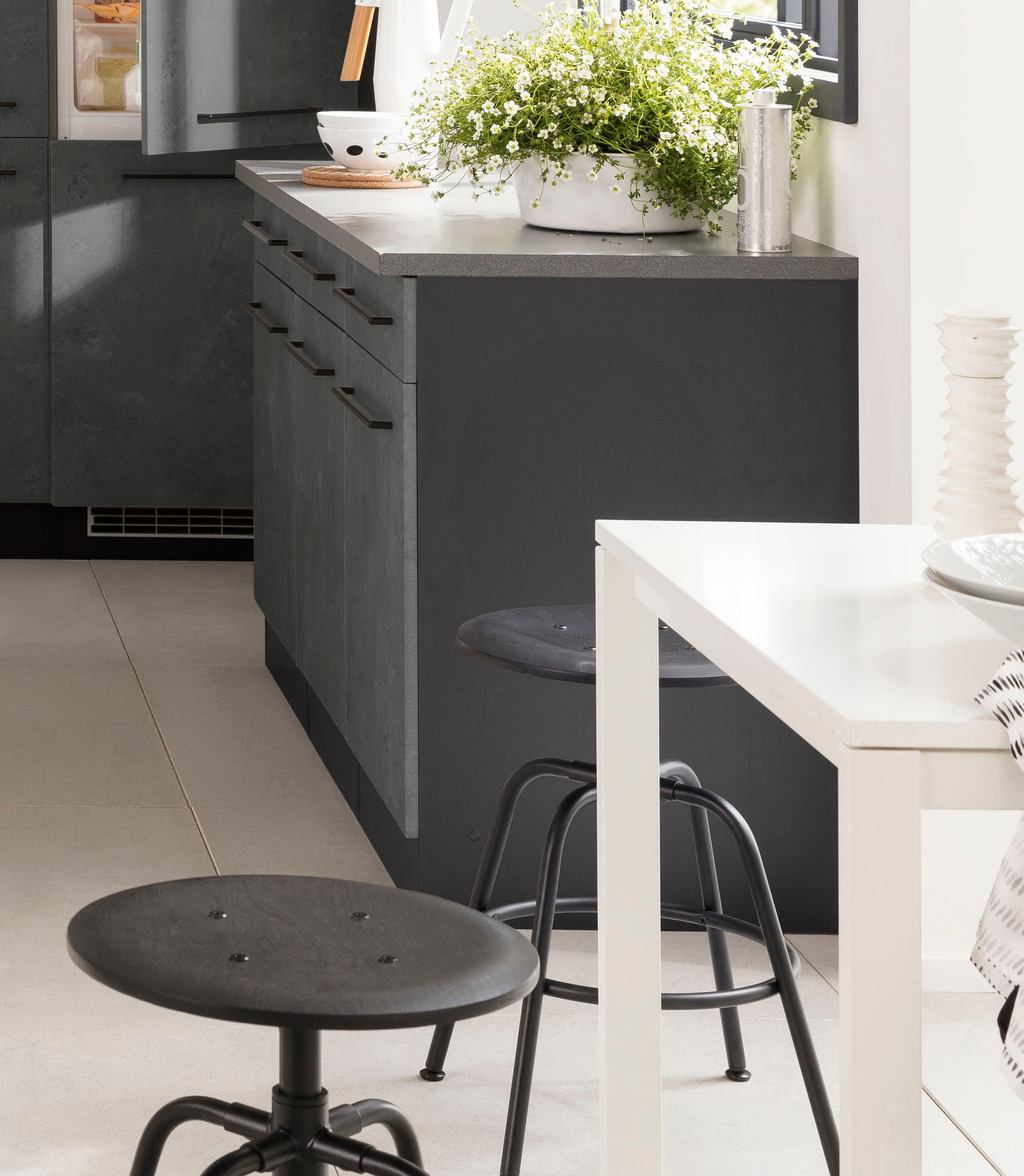 KOCHSTATION Unterschrank »KS-Tulsa«, 150 cm breit, 3 Schubkästen, 3 Türen, auch als Sideboard verwendbar