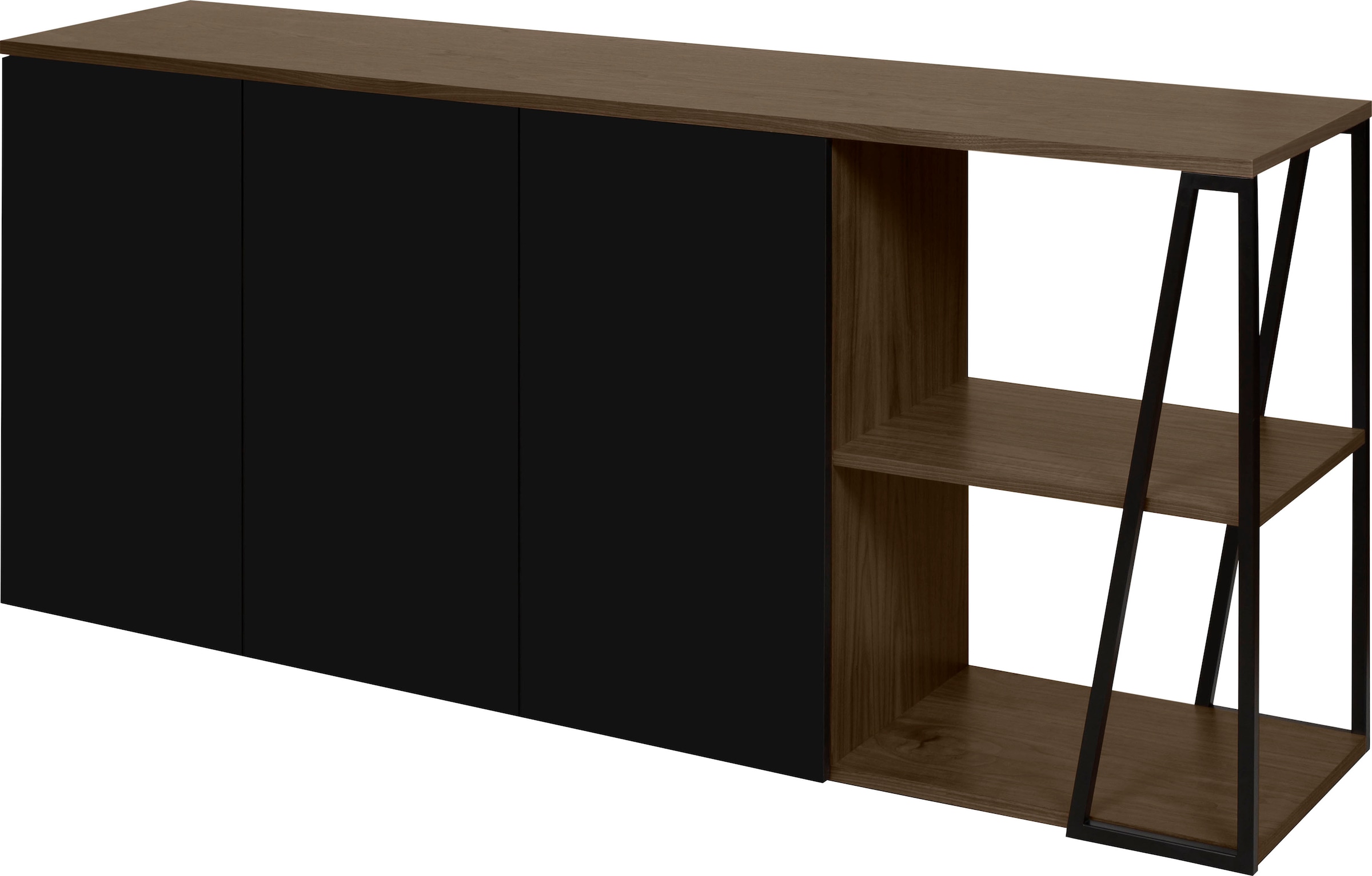 TemaHome Sideboard »Albi«, Kommode aus Echtholzfurnier mit Metallgestell, Breite 190 cm