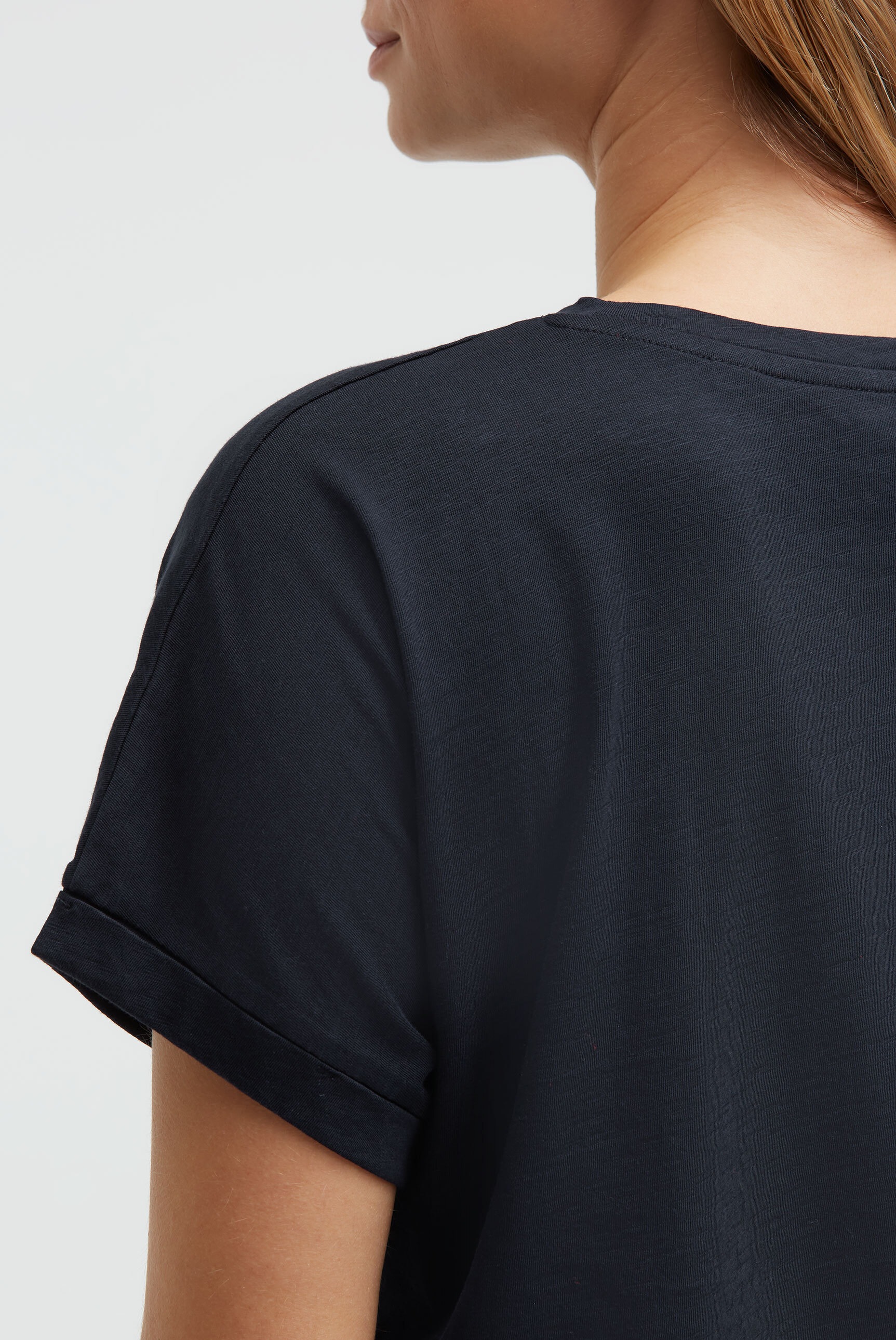 SOCCX Rundhalsshirt mit Turn-Up-Ärmel