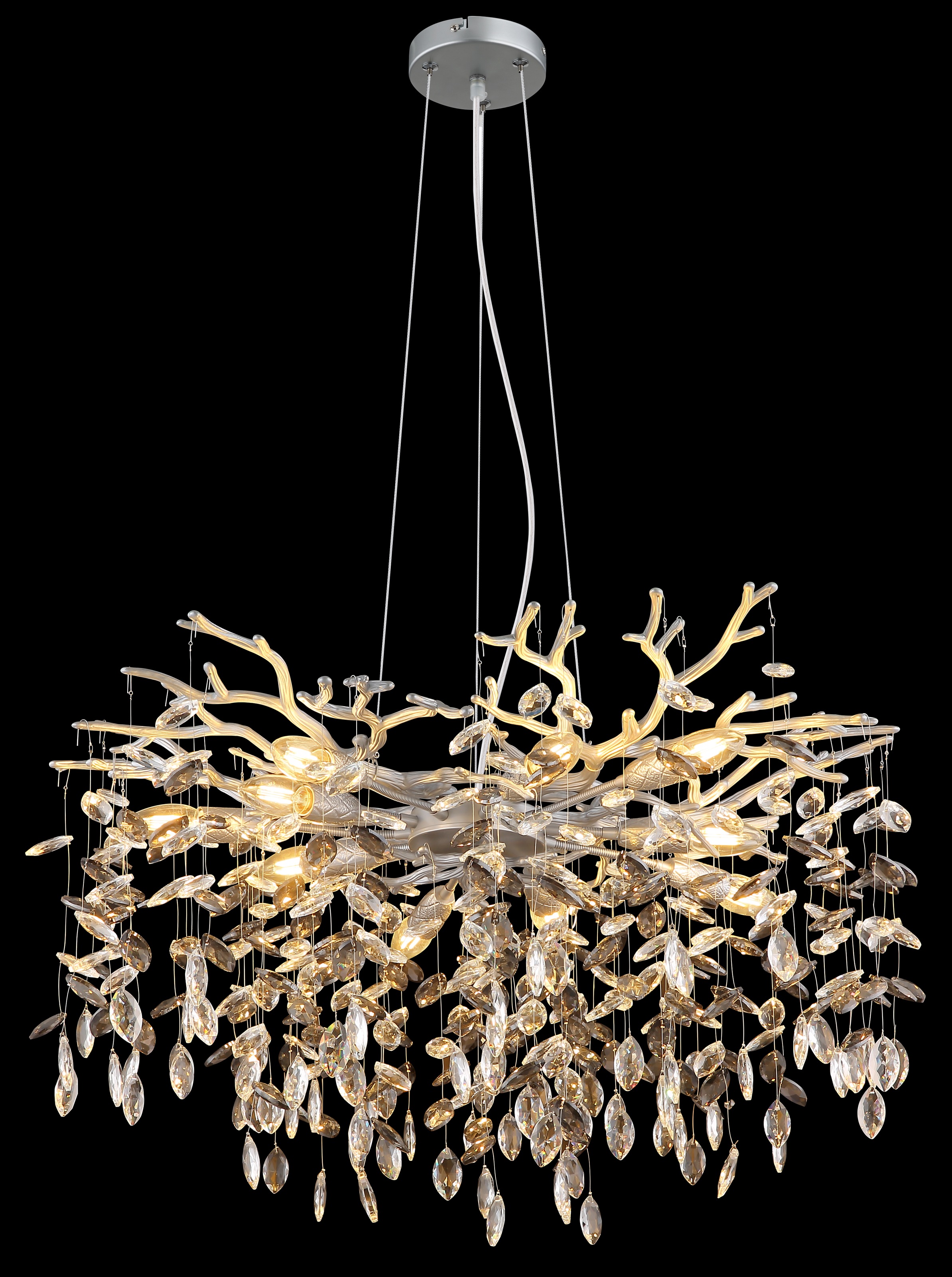 GLOBO LIGHTING Hängeleuchte »QUEENA« E14 1 Stk. Kristall Luster für Wohn- & Esszimmer