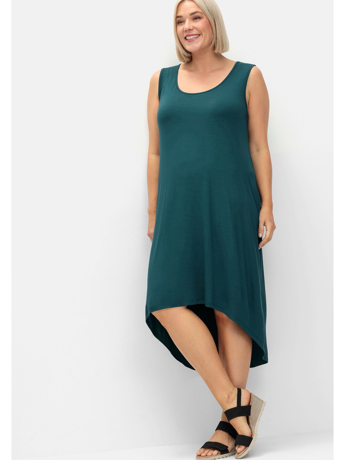 Sheego Strandkleid »Große Größen«, mit Taschen, im Vokuhilaschnitt