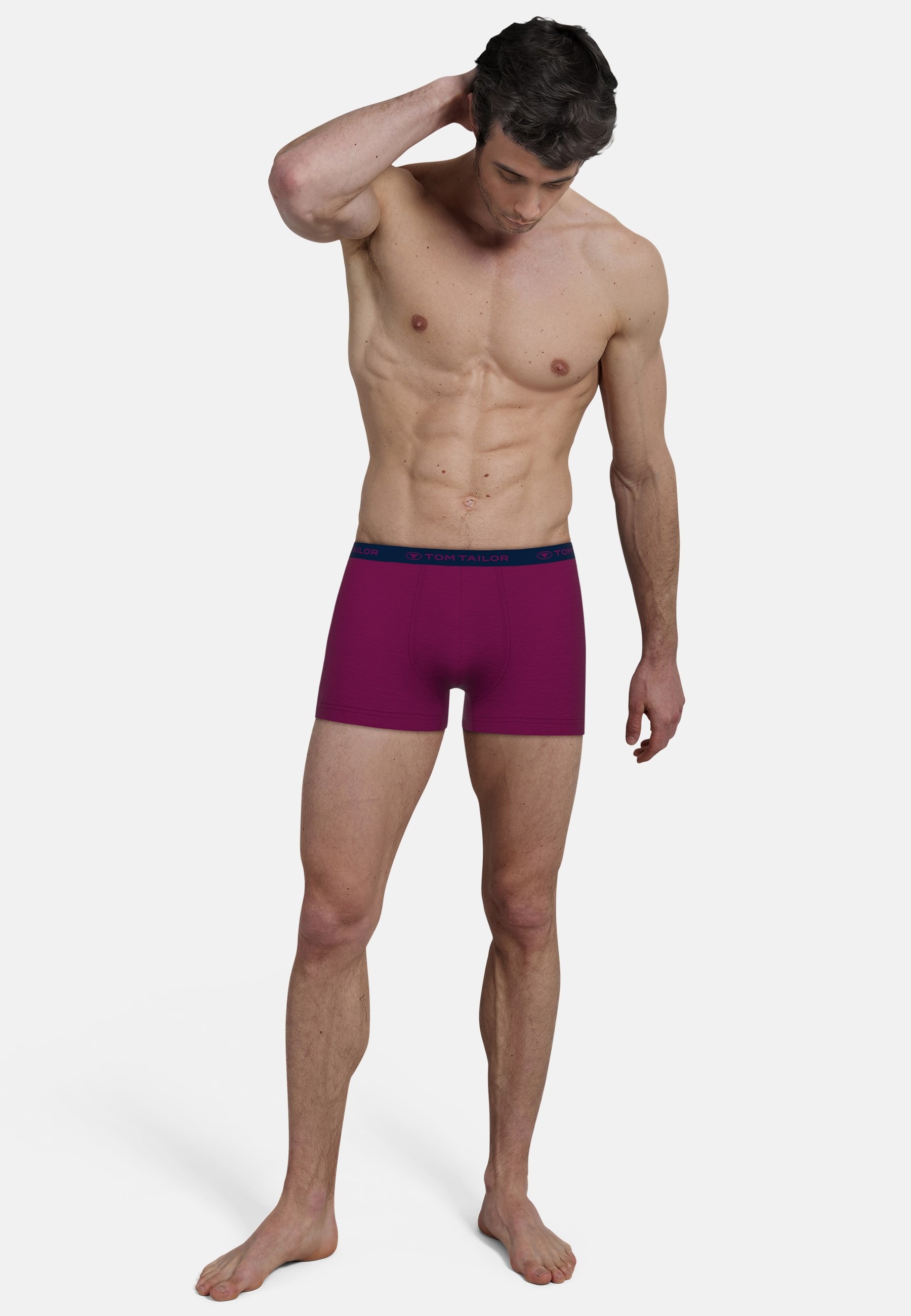 Thumbnail - TOM TAILOR Boxershorts "Buffer" 6er Pack, feuchtigkeitsregulierend, eng, atmungsaktiv, Logobund, Baumwollmix