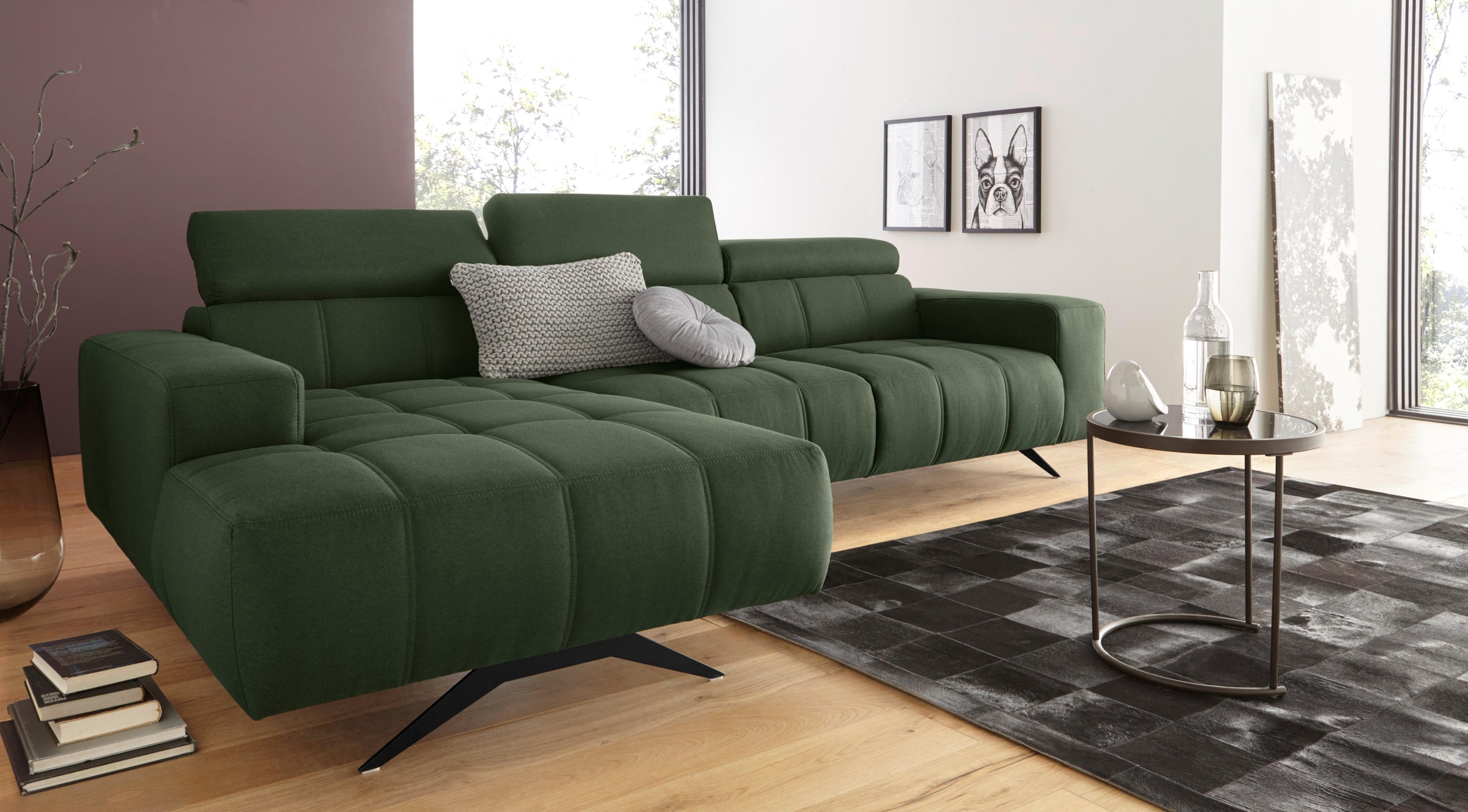 DOMO collection Ecksofa "Trento L-Form, mit Kufenfuß oder Einzelfuß" wahlwe günstig online kaufen