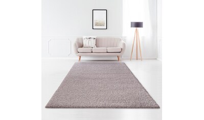 Home affaire Hochflor-Teppich »Viva«, rechteckig, 45 mm Höhe, Uni-Farben, einfarbig,... kaufen