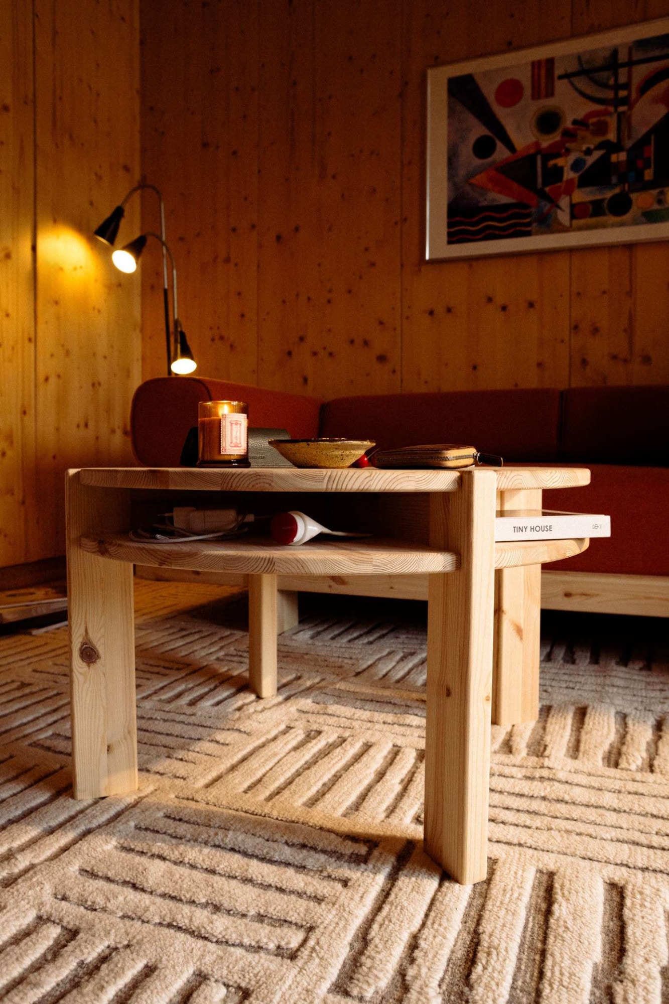 Karup Design Couchtisch »TUCK Coffee table round, Couchtisch, zeitloses Design, Made in Europe« Praktischer Stauraum, platzsparend, FSC®-zertifiziertem Massivholz