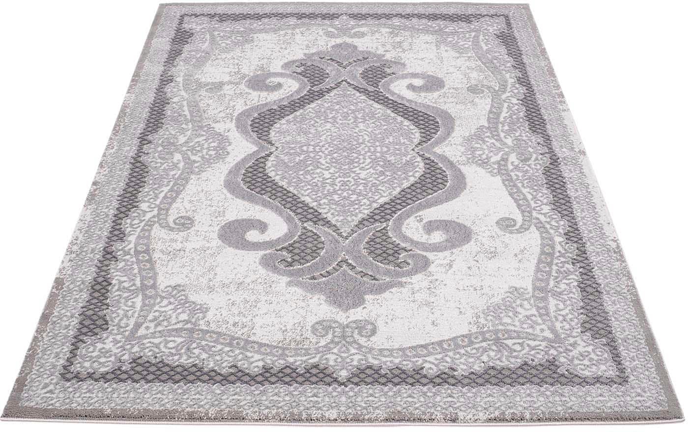 Teppich »Platin 7741«, rechteckig, Kurzflor, Ornamente, Glänzend durch Polyester