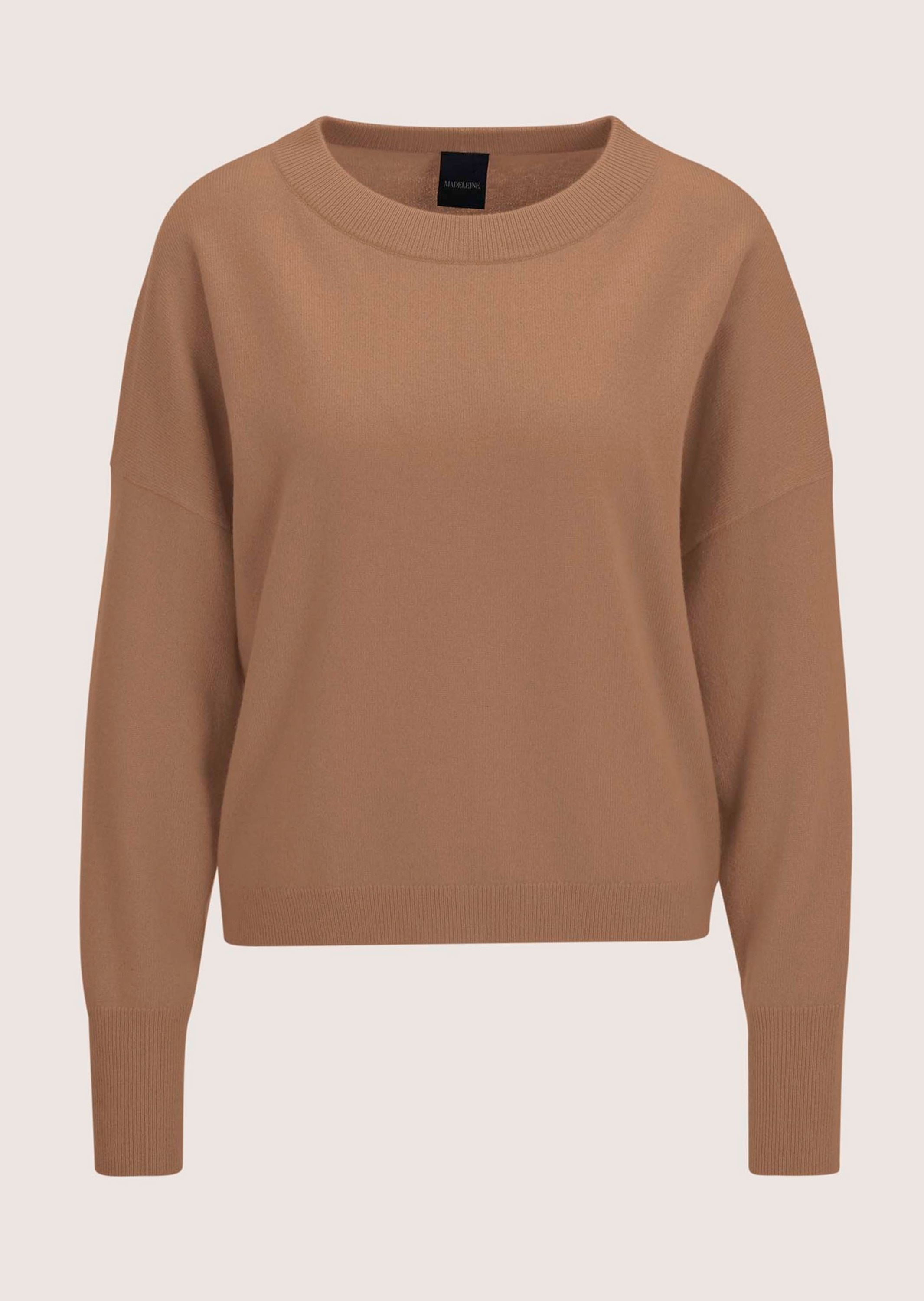 MADELEINE Longpullover "Strickpullover Kaschmir Pullover mit Rundhalsausschnitt" Oversized Look