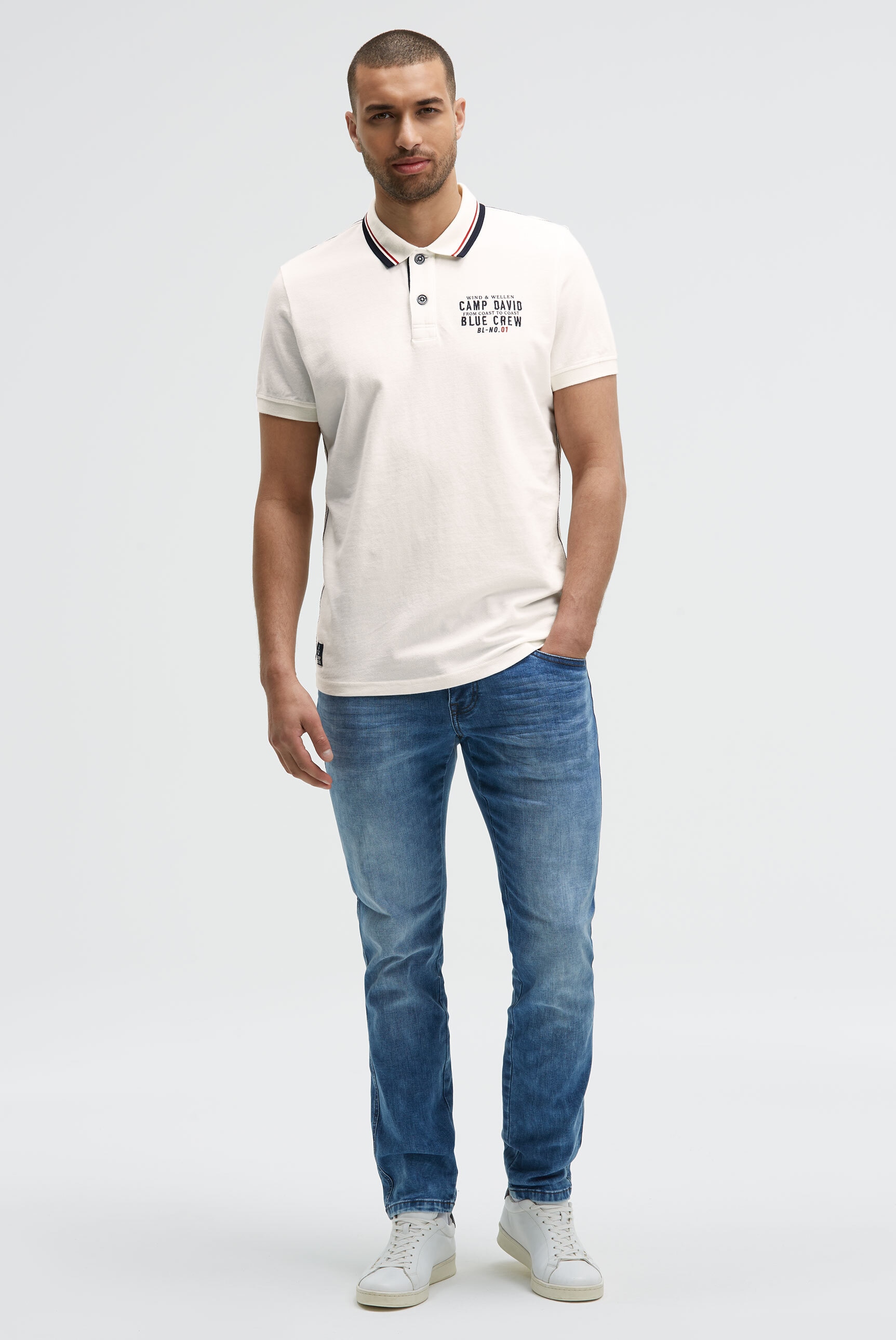 CAMP DAVID Poloshirt aus Baumwolle