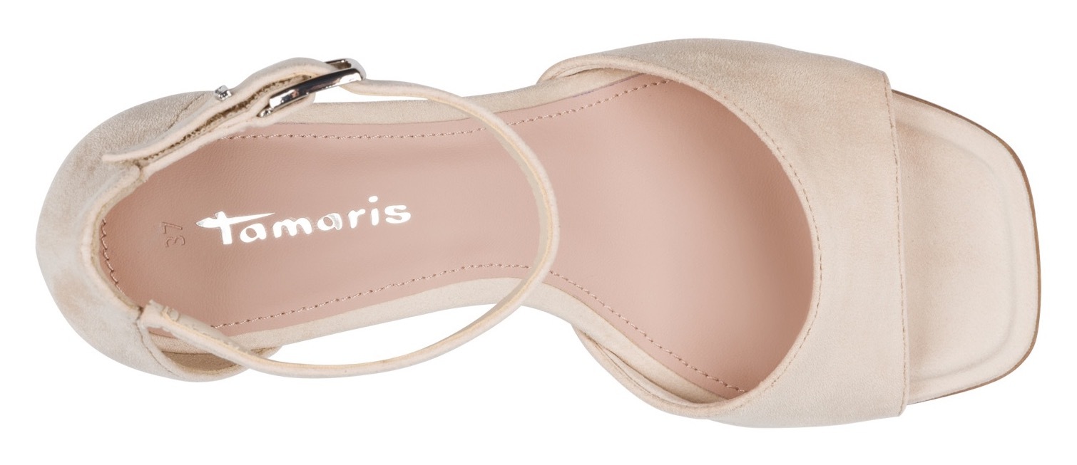 Tamaris Sandalette  Blockabsatz, Riemchensandale, Sommerschuh in veganer Verarbeitung