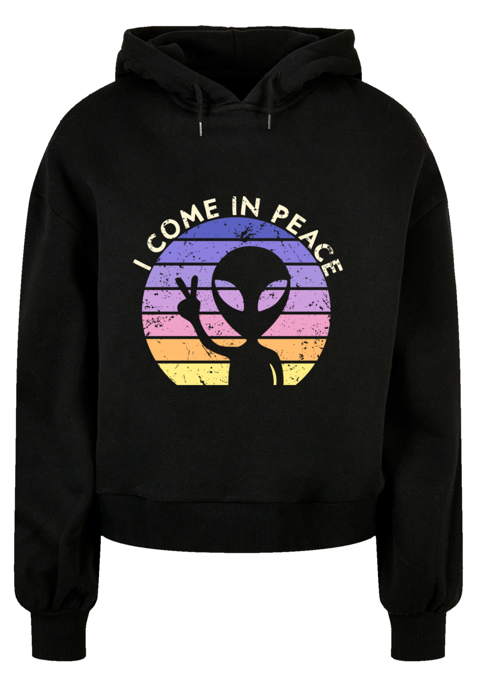 F4NT4STIC Sweatshirt »Alien Peace Sunset«, Premium Qualität