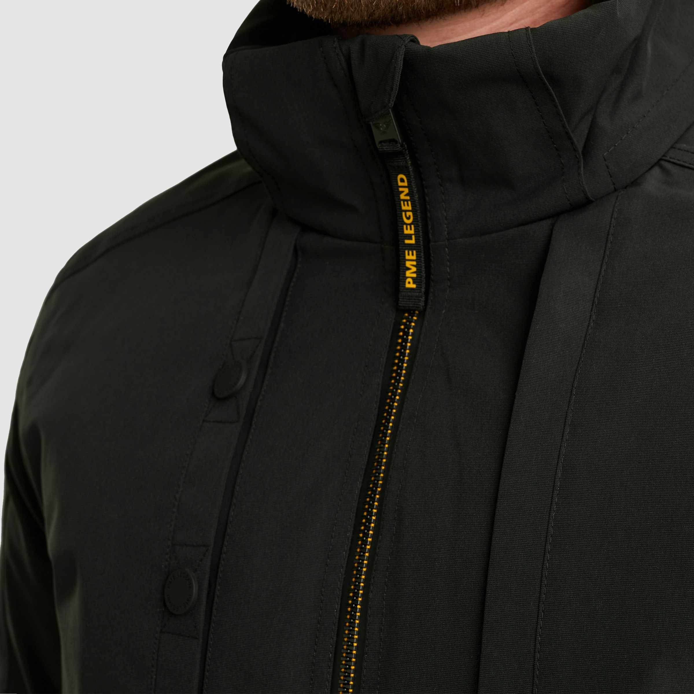 PME LEGEND Winterjacke mit Kapuze Taschen mit Reißverschluss