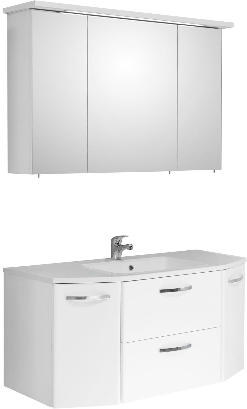 Saphir Badmöbel-Set "Quickset 326, 3-teilig, mit Mineralmarmorbecken" 3 Stk. tlg.