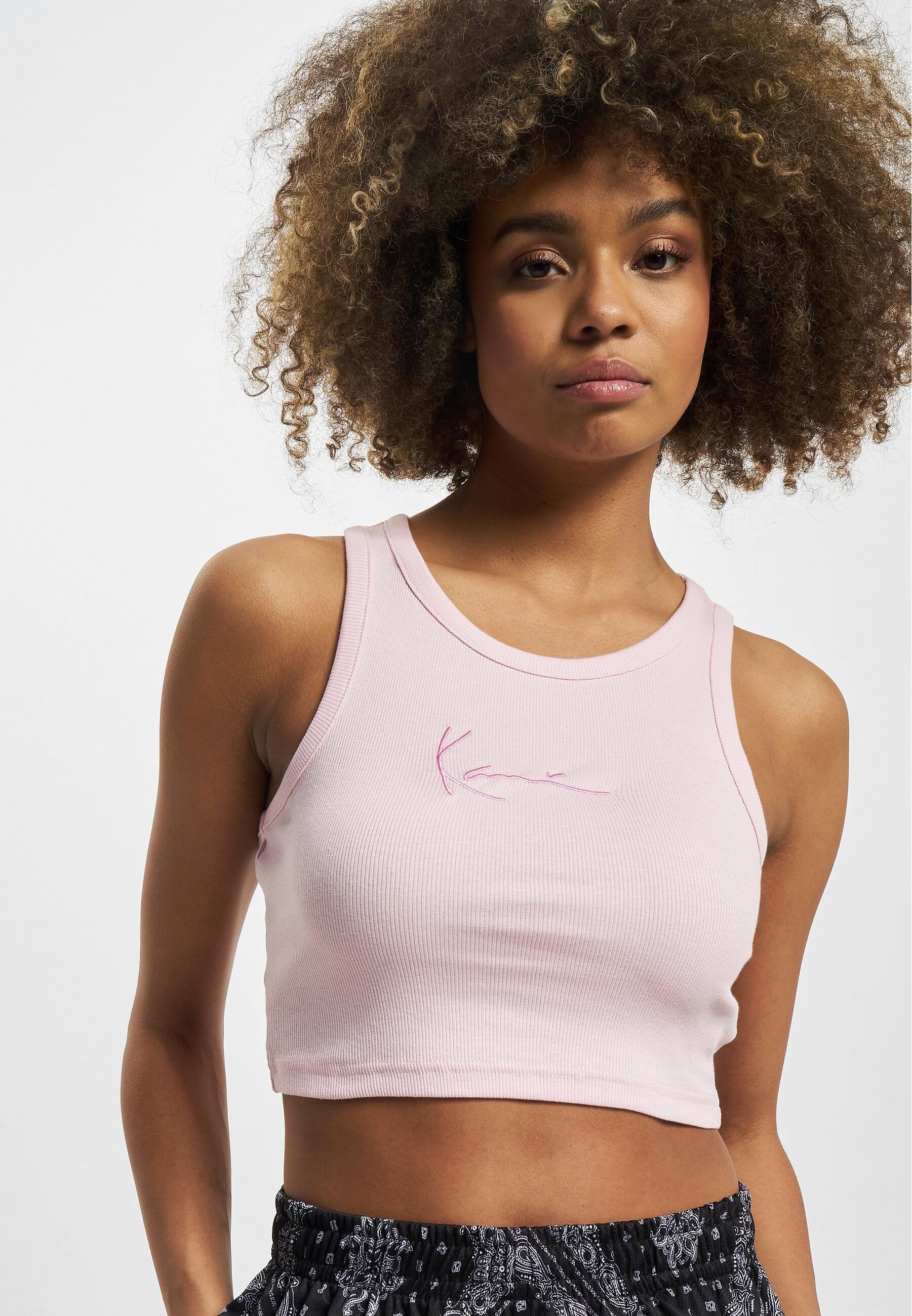 Karl Kani T-Shirt »Karl Kani Damen KW232-032-3 KK Small Signature Racer Rib Top«, (1 tlg.)