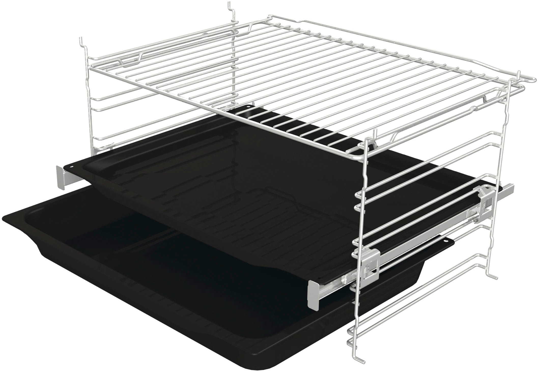 GORENJE Backofen-Set »BOS6737E13BGOT«, mit 1-fach-Teleskopauszug, Aqua Clean, (Set), Pizzafunktion mit 300 °C – perfekt für Pizza, Focaccia und mehr!