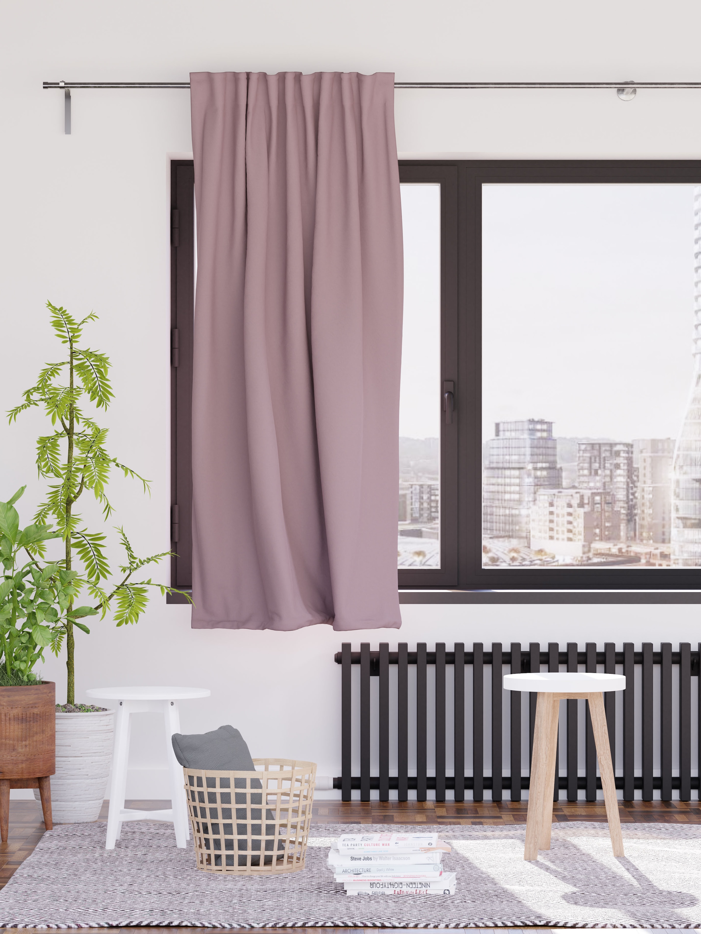 HOMING Vorhang »Galdin«, (1 St.), Verdunklungsvorhang, blickdicht, Thermo, Energiesparend