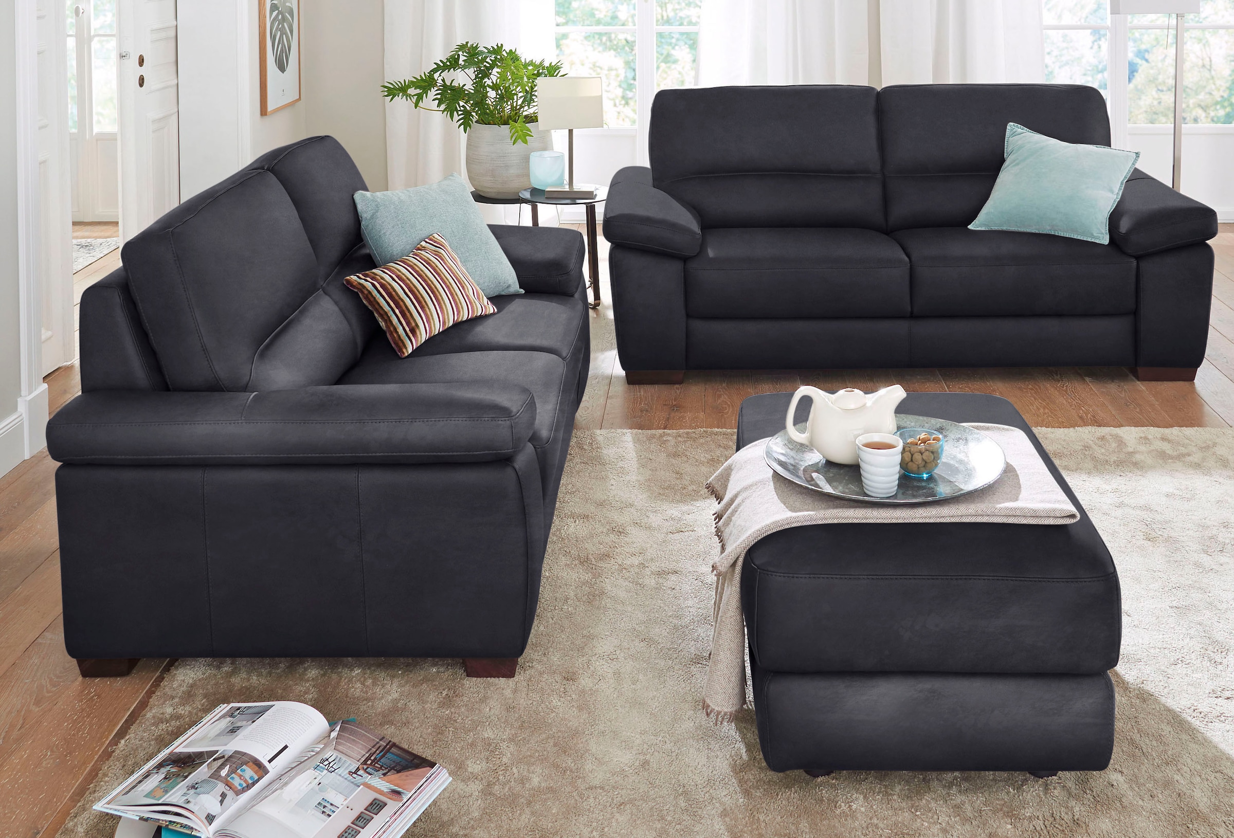 CALIA ITALIA 3-Sitzer »Gaia, Sofa im edlen Design und mit erstklassigem Sitzkomfort«, aus pflegeleichtem Luxus-Microfaser Ginevra Hydro Care