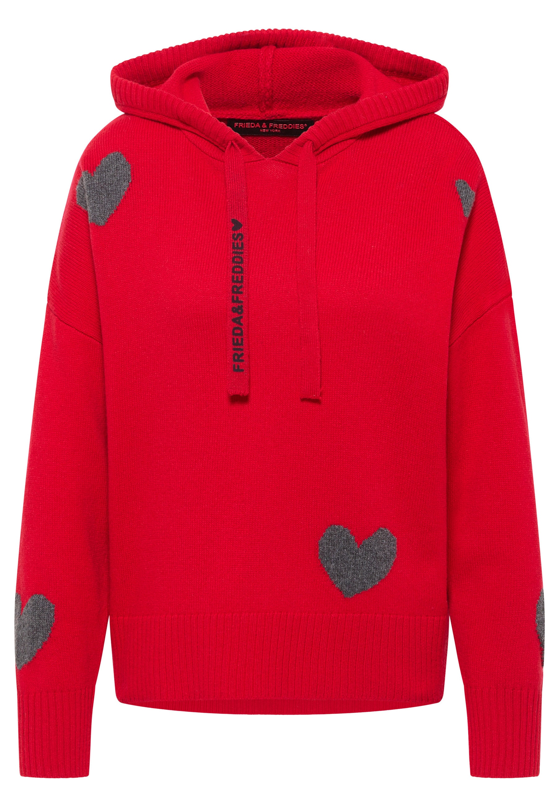 Frieda & Freddies Strickpullover »Hoodie«, mit dezenten Farbdetails