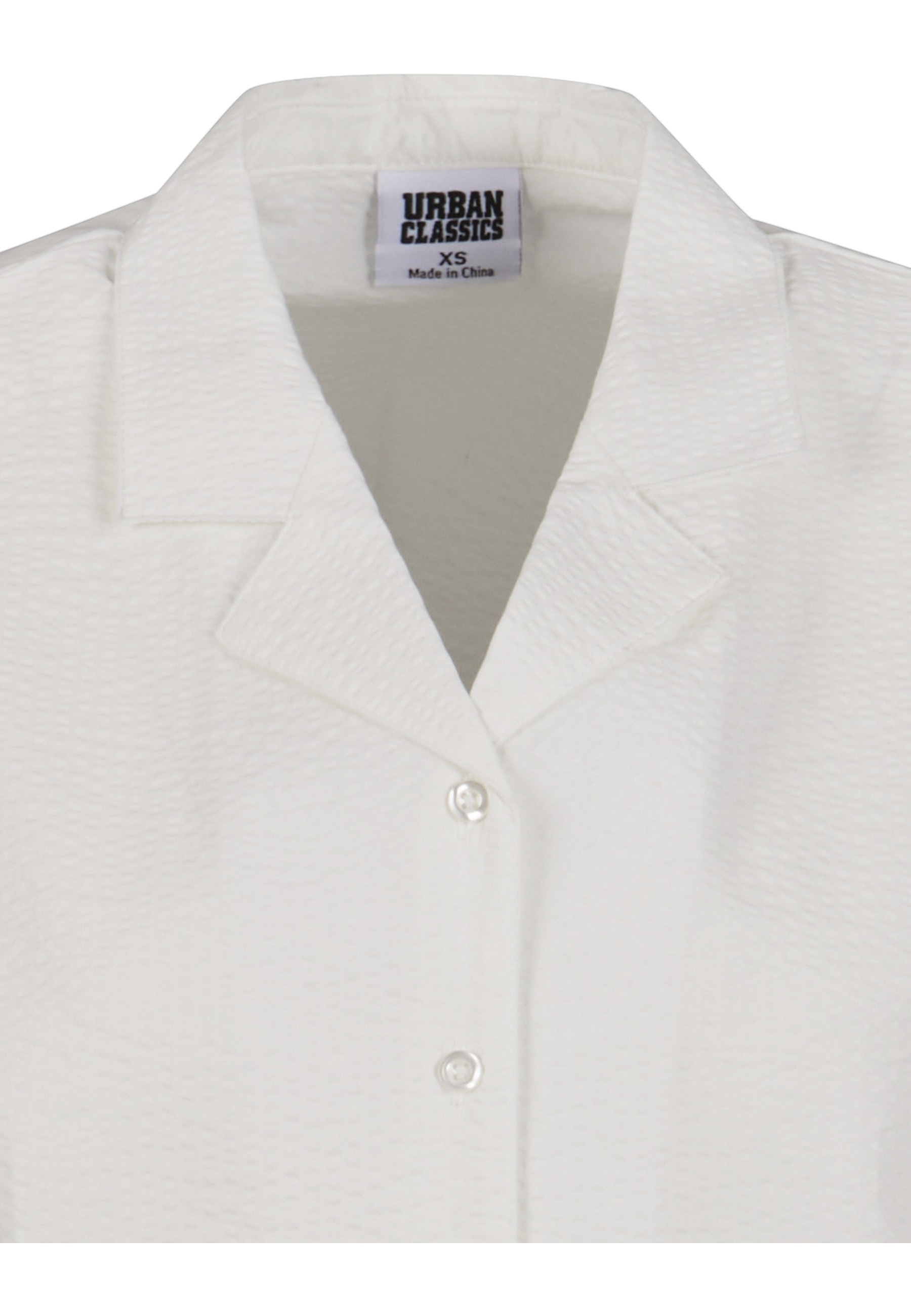 URBAN CLASSICS Langarmhemd »Urban Classics Damen Ladies Seersucker Shirt«