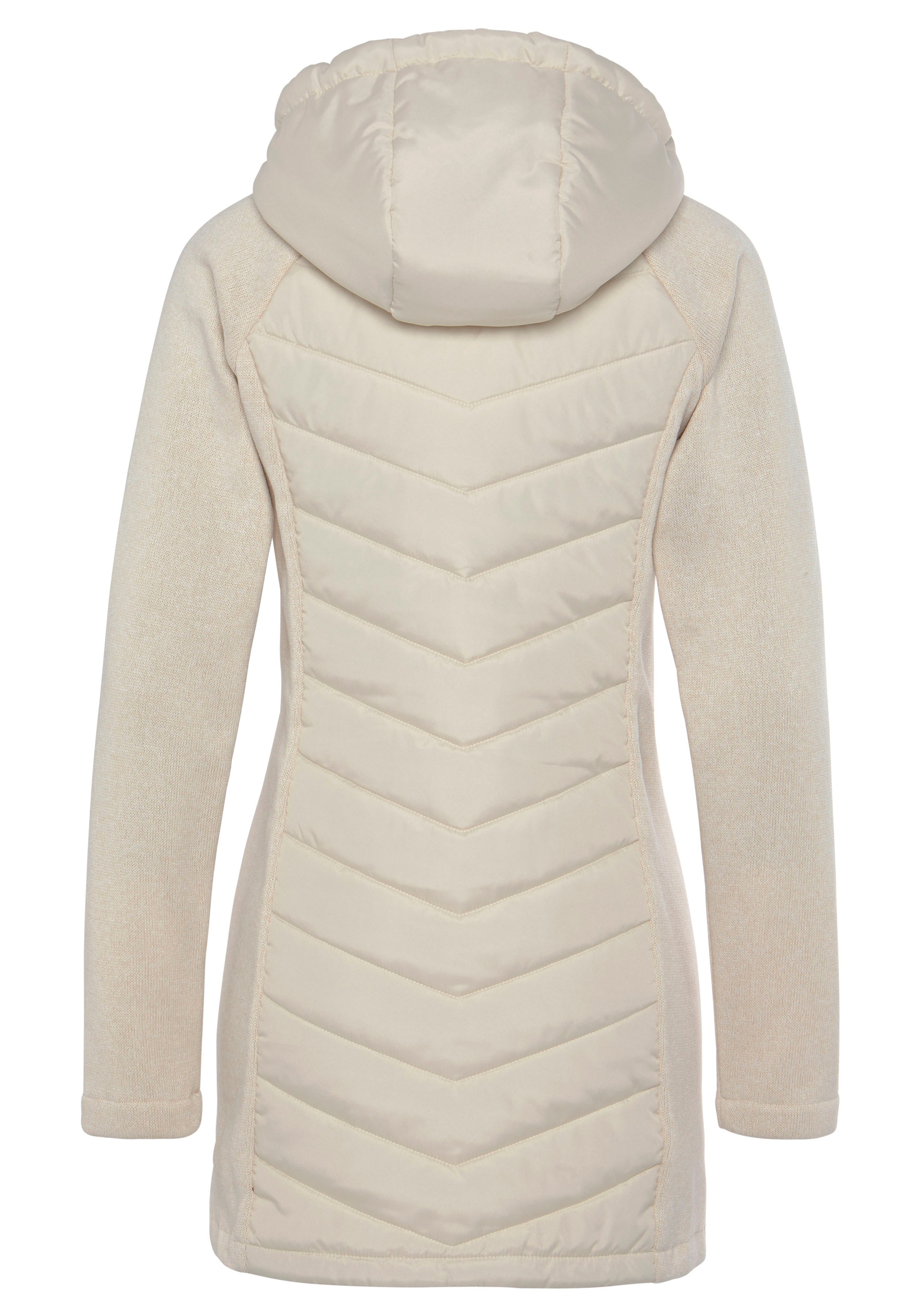 Thumbnail - Vivance Steppjacke mit Kapuze mit Strickfleece-Ärmeln