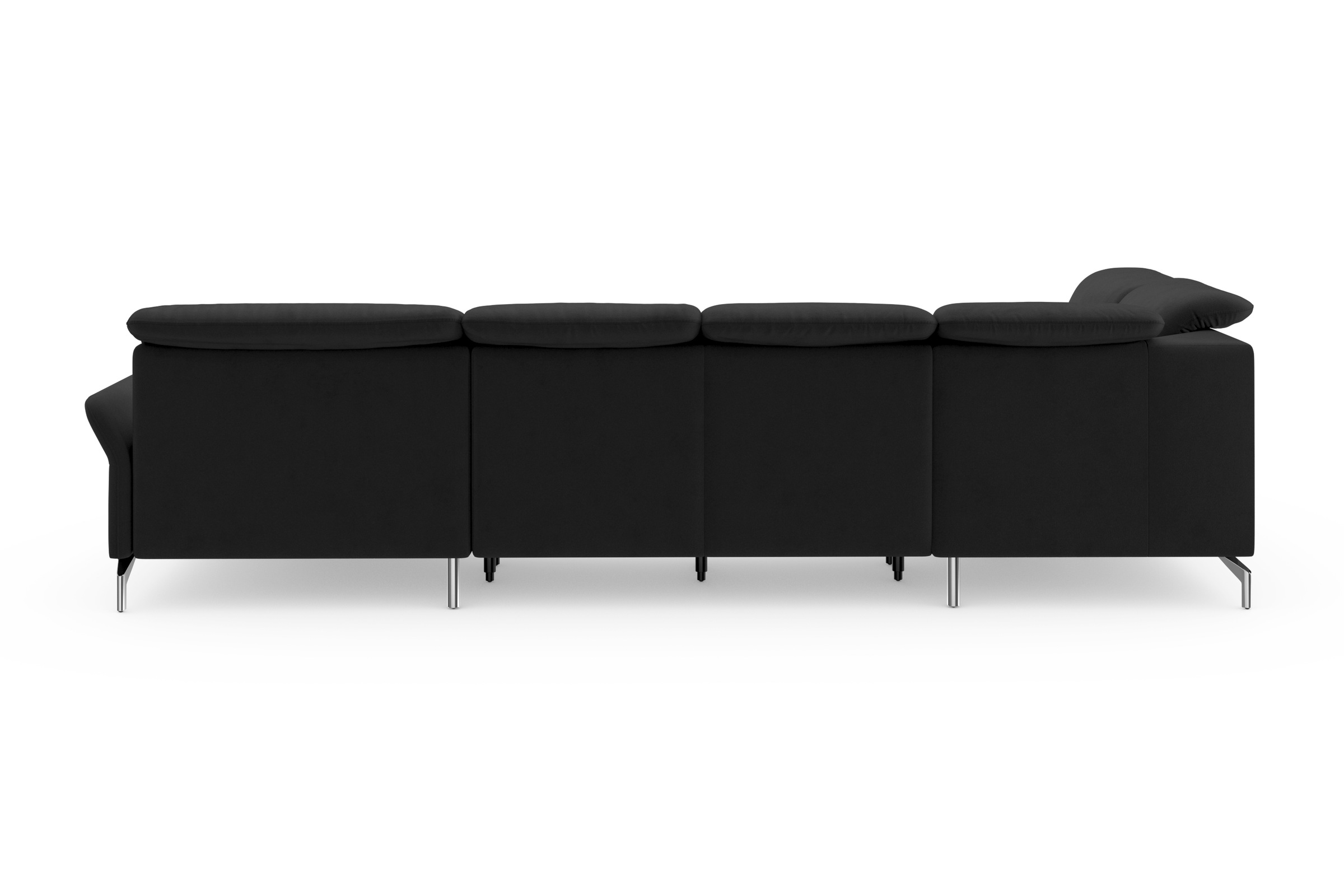 sit&more Wohnlandschaft »Fashion U-Form«, wahlweise mit Kopfteilverstellung, Vorziehsitz, motorisch, Nickelfüße