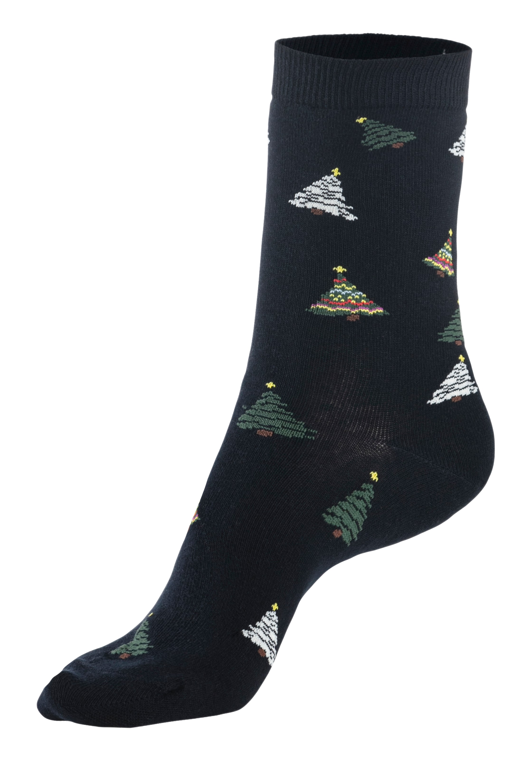 H.I.S Basicsocken, (Packung, 3 Paar), mit weihnachtlichen Motiven