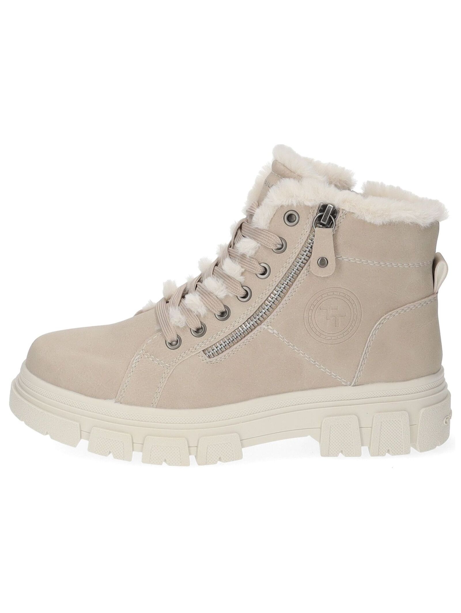 TOM TAILOR Schnürstiefelette "Tom Tailor Stiefelette Lederimitat/Textil" günstig online kaufen