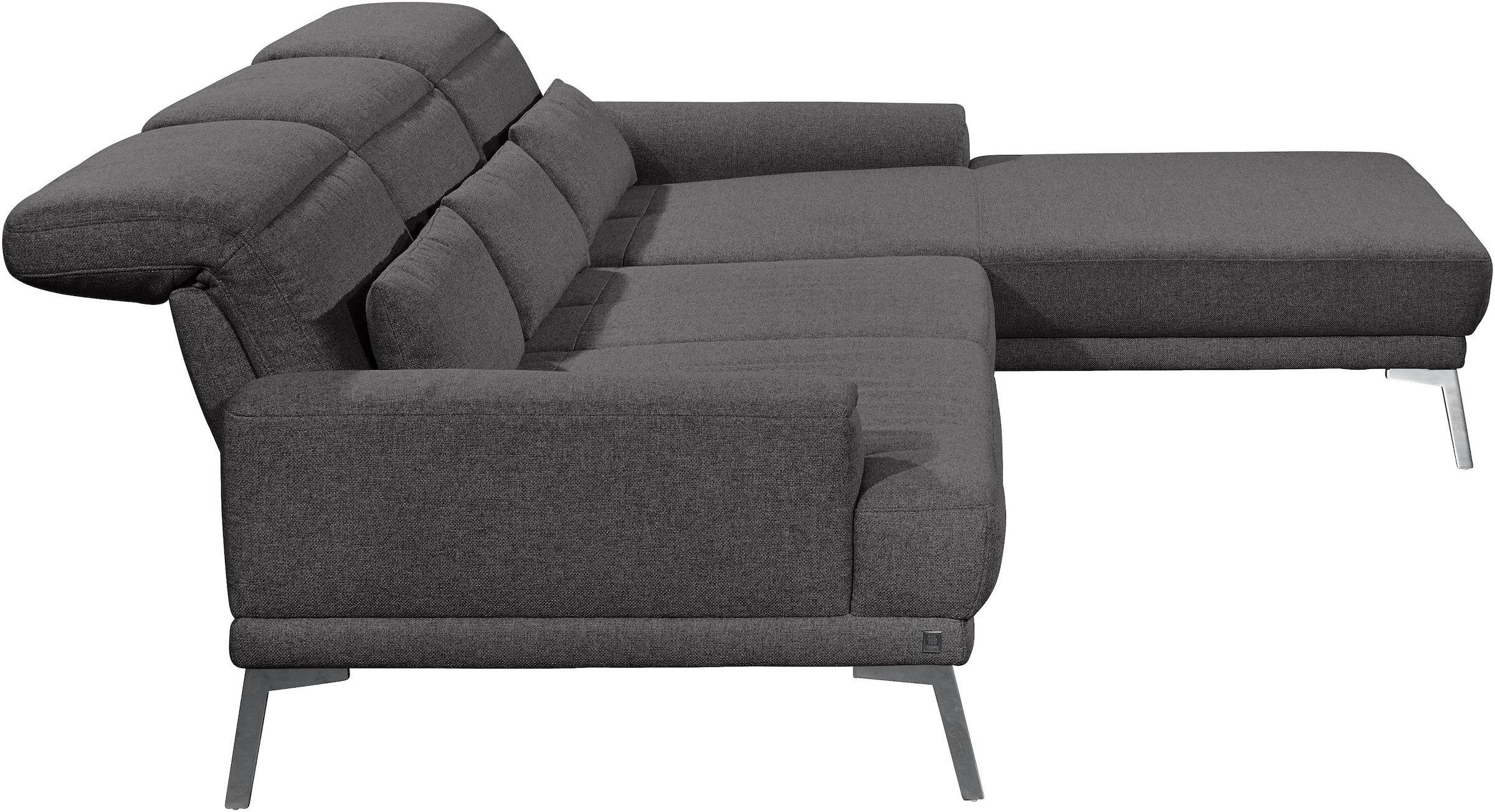 Musterring Ecksofa »MR 4580«, mit Kopf- und Sitztiefenverstellung, Metallfuß chrom, 288 x 193/220cm