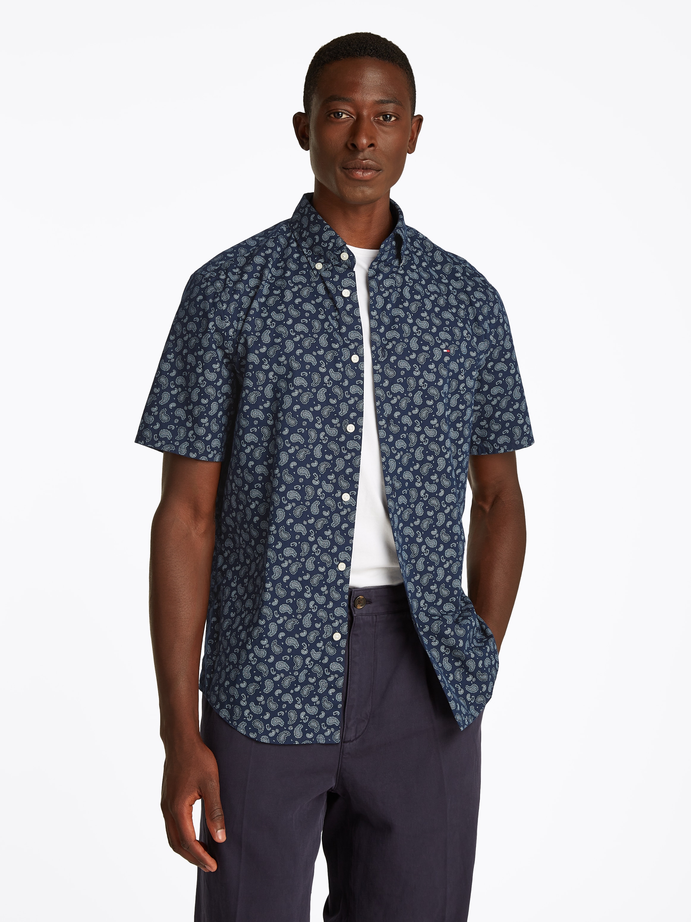 Tommy Hilfiger Kurzarmhemd "COTTON LINEN PAISLEY RF SS SHIRT" günstig online kaufen
