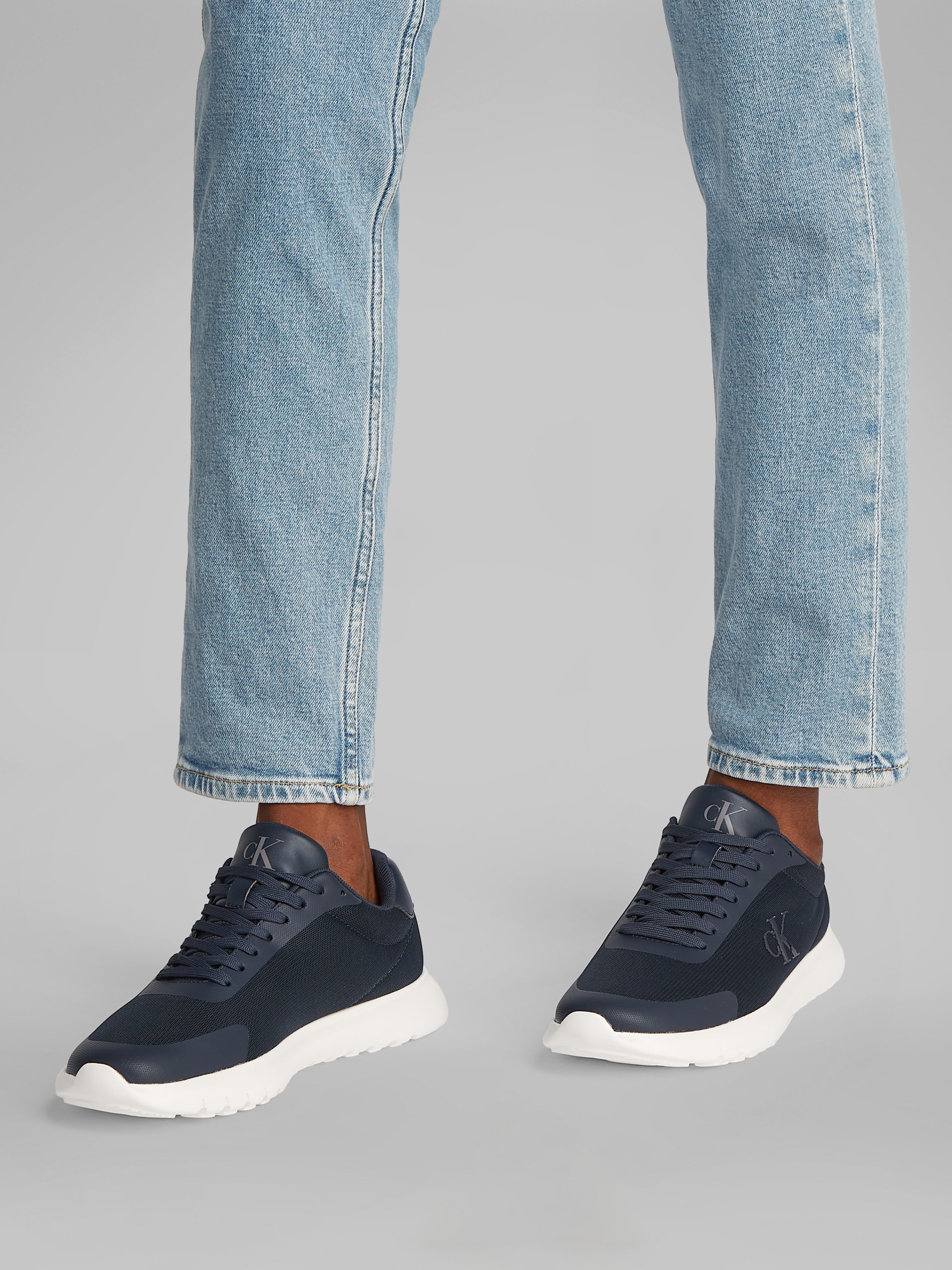 Calvin Klein Jeans Sneaker »3 EVA RUNNER MESH«, Freizeitschuh, Halbschuh, Schnürschuh mit Kontrastbesatz