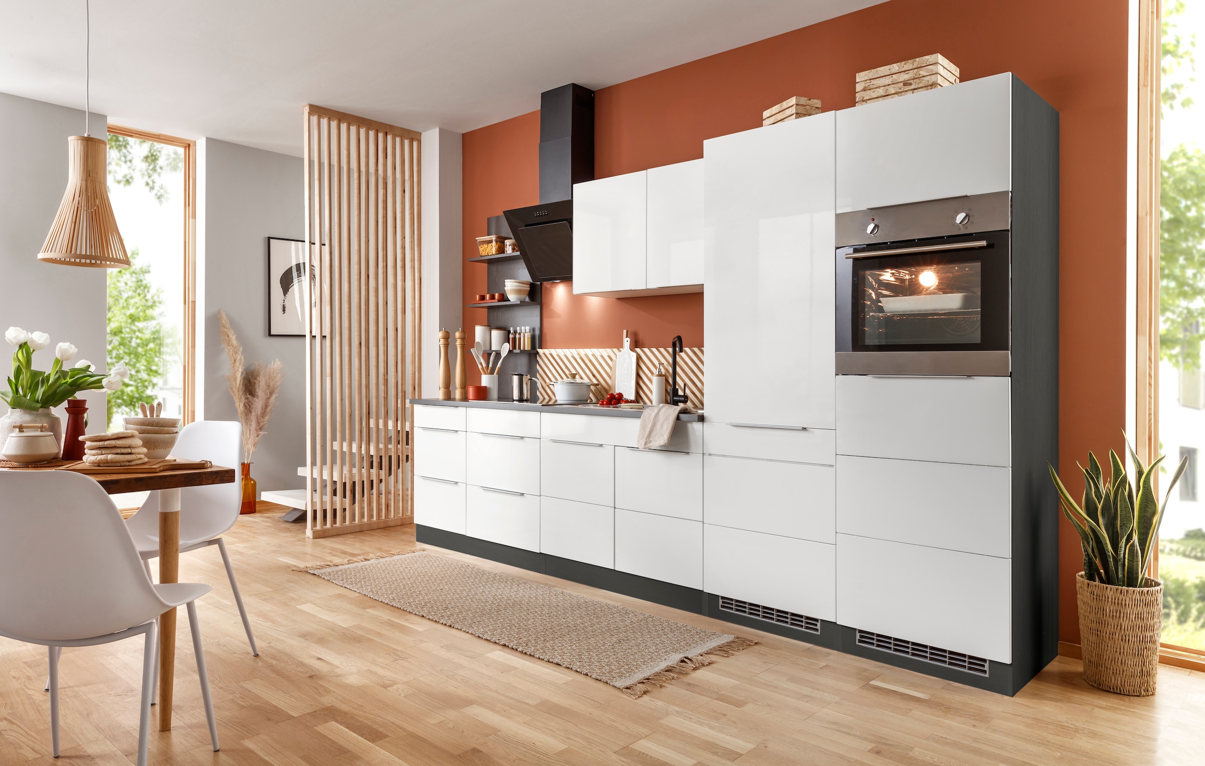 KOCHSTATION Küchenzeile "KS-Brindisi Breite 330 cm" wahlweise mit E-Geräten günstig online kaufen