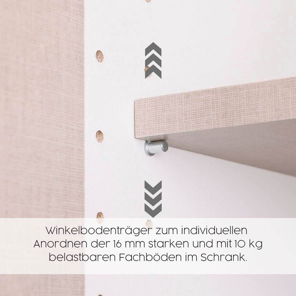 rauch Drehtürenschrank »Kleiderschrank Schrank Garderobe Wäscheschrank SHINJO«, (in 3 verschiedenen Ausstattungen BASIC/CLASSIC/PREMIUM), Griffe und Füße aus Massivholz, viel Stauraum MADE IN GERMANY