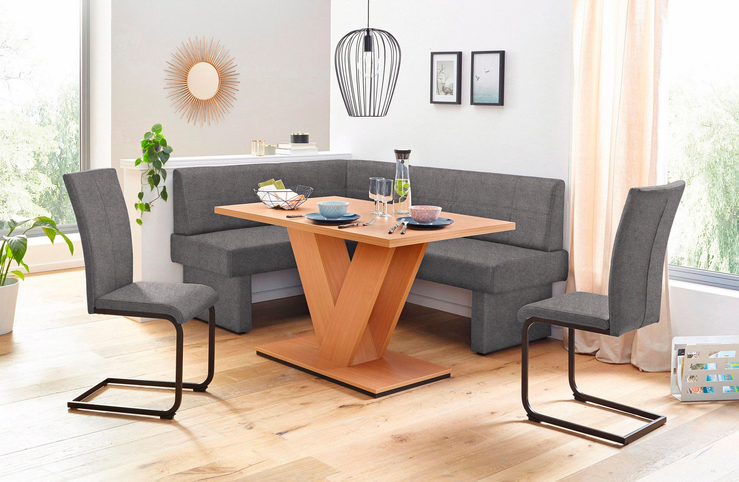 Home affaire Freischwinger "Nils" (Set) 2 Stk. Struktur grob  Strukturstoff günstig online kaufen