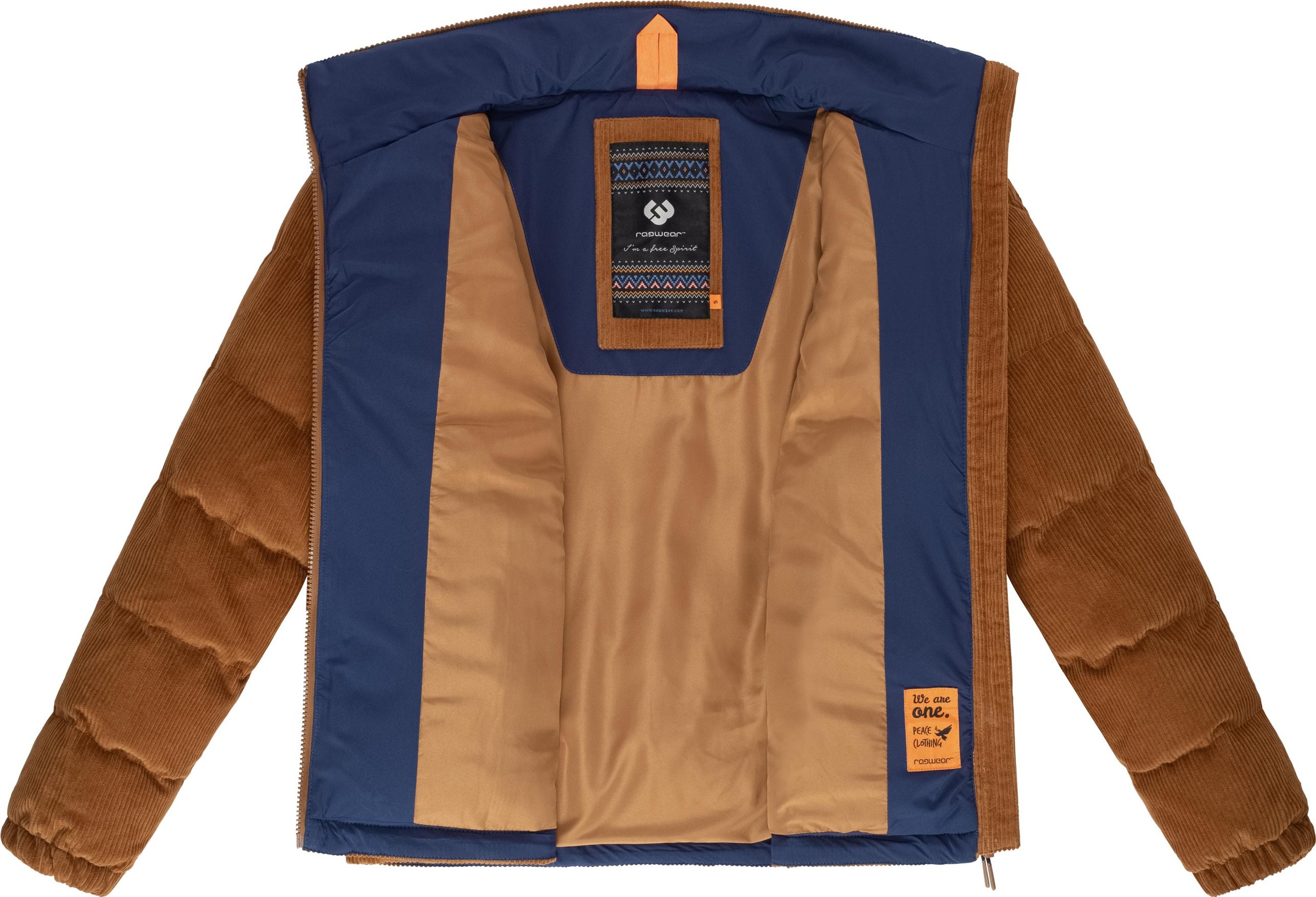 Ragwear Cordjacke »Uxia«, ohne Kapuze, Modische Damen Jacke in Cord mit wärmenden Innenfutter