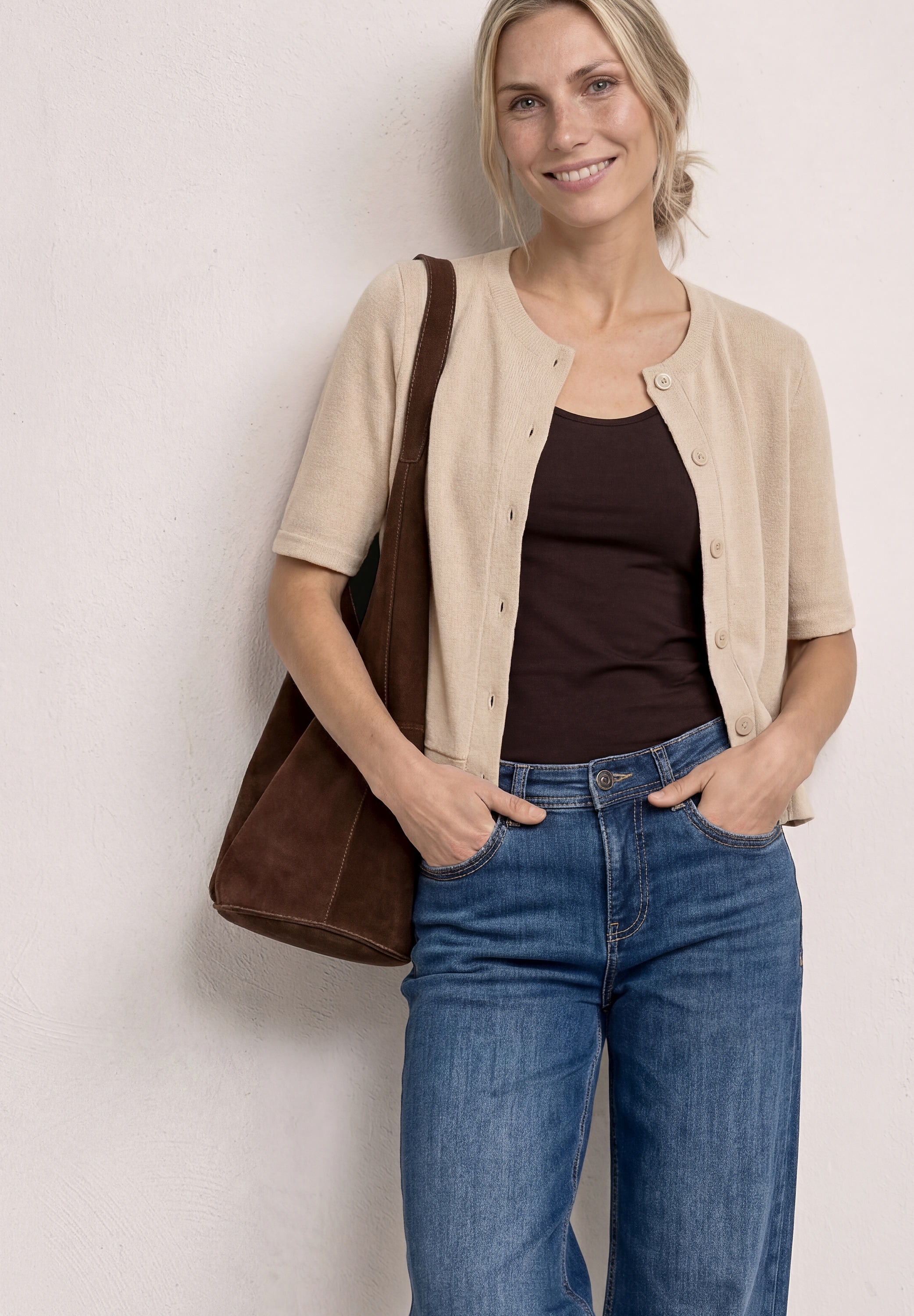 STREET ONE Cardigan mit durchgehender Knopfleiste vorn