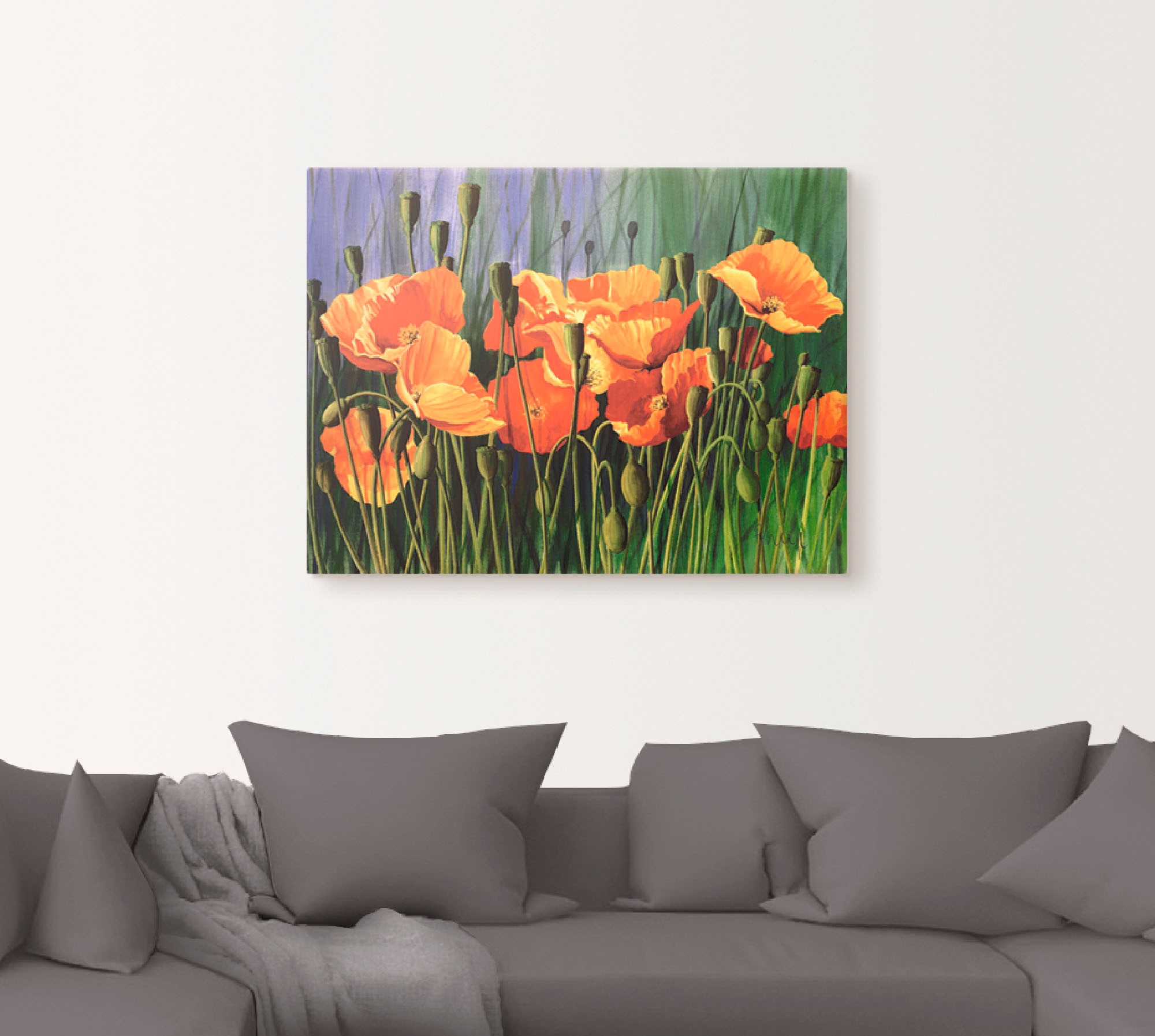 Artland Leinwandbild »Mohnblumen I«, Blumen, (1 St.), auf Keilrahmen gespannt