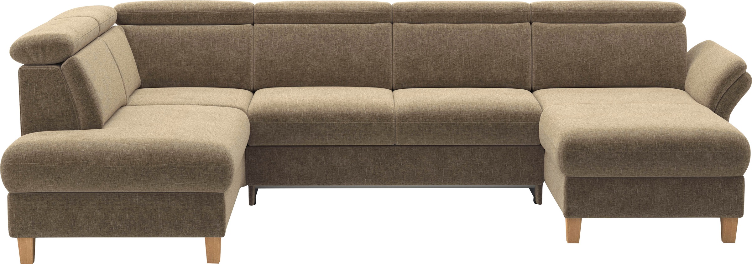 Home affaire Wohnlandschaft "Glendale, U-Form" inkl. Kopfteilverstellung, w günstig online kaufen