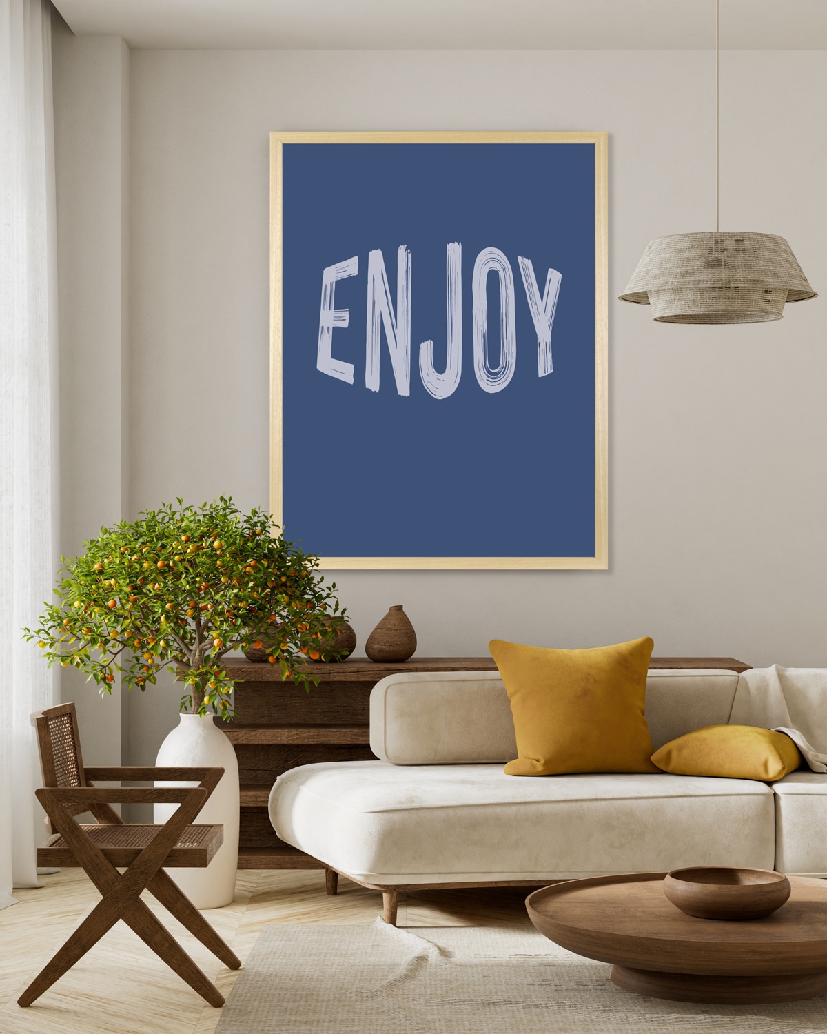 s.Oliver Bild mit Rahmen "Enjoy", Modern-Schriftzug-Schriftzüge-Motivations günstig online kaufen