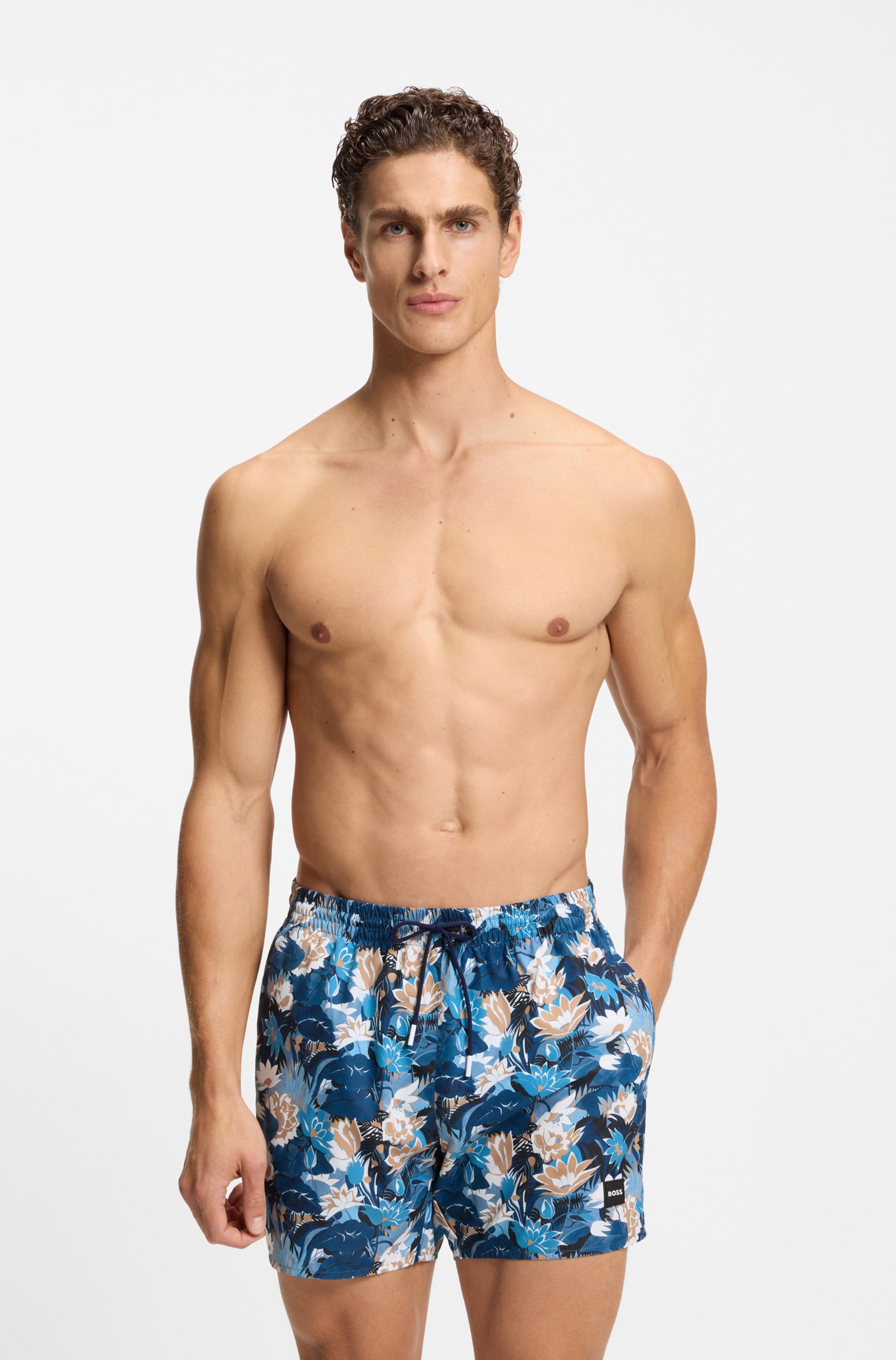 Boss Short De Bain Piranha 10257165 Light / Pastel Blue XL Homme