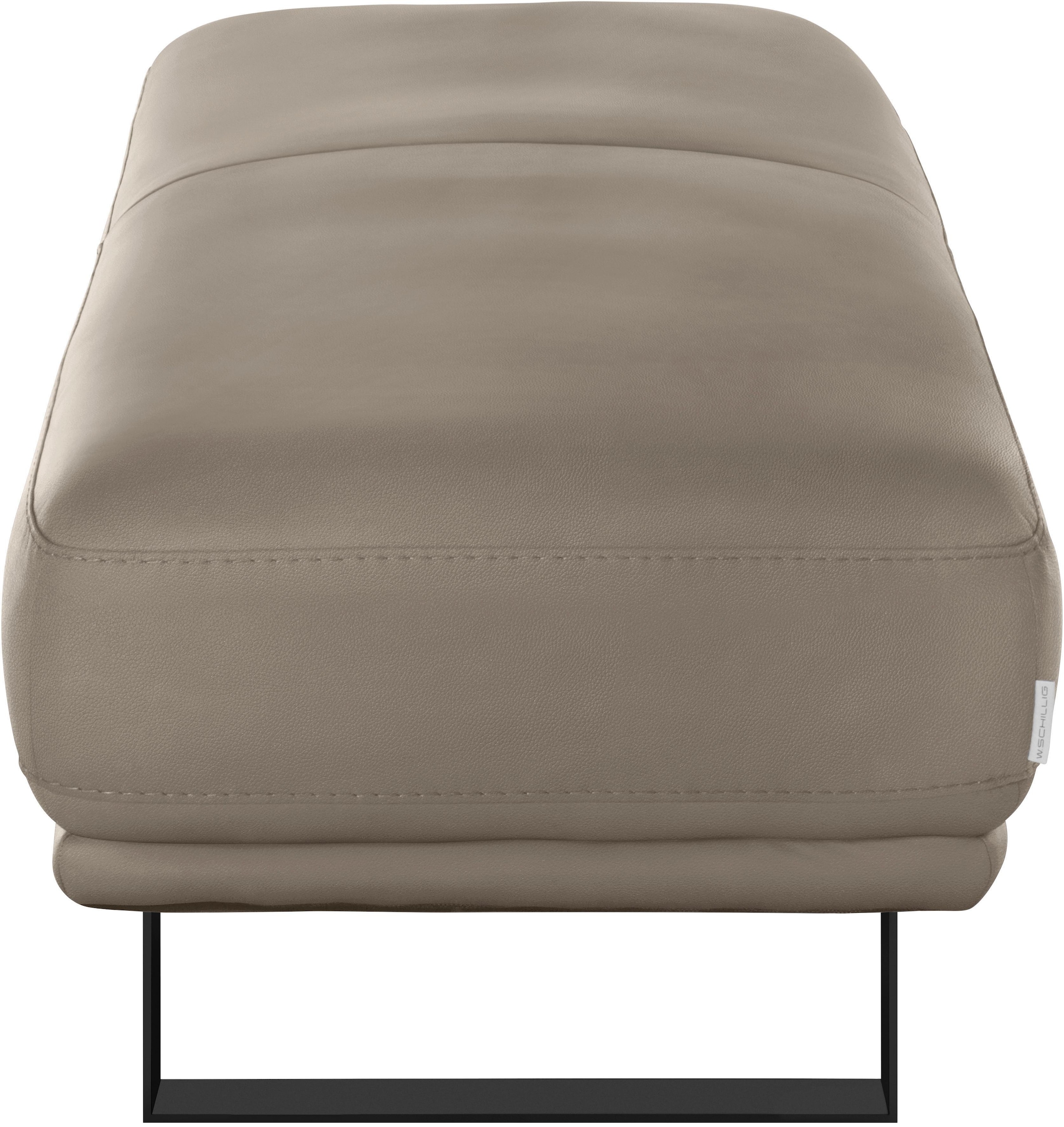 W.SCHILLIG Hocker »montanaa«, mit Metallkufen in Schwarz pulverbeschichtet, Breite 141 cm