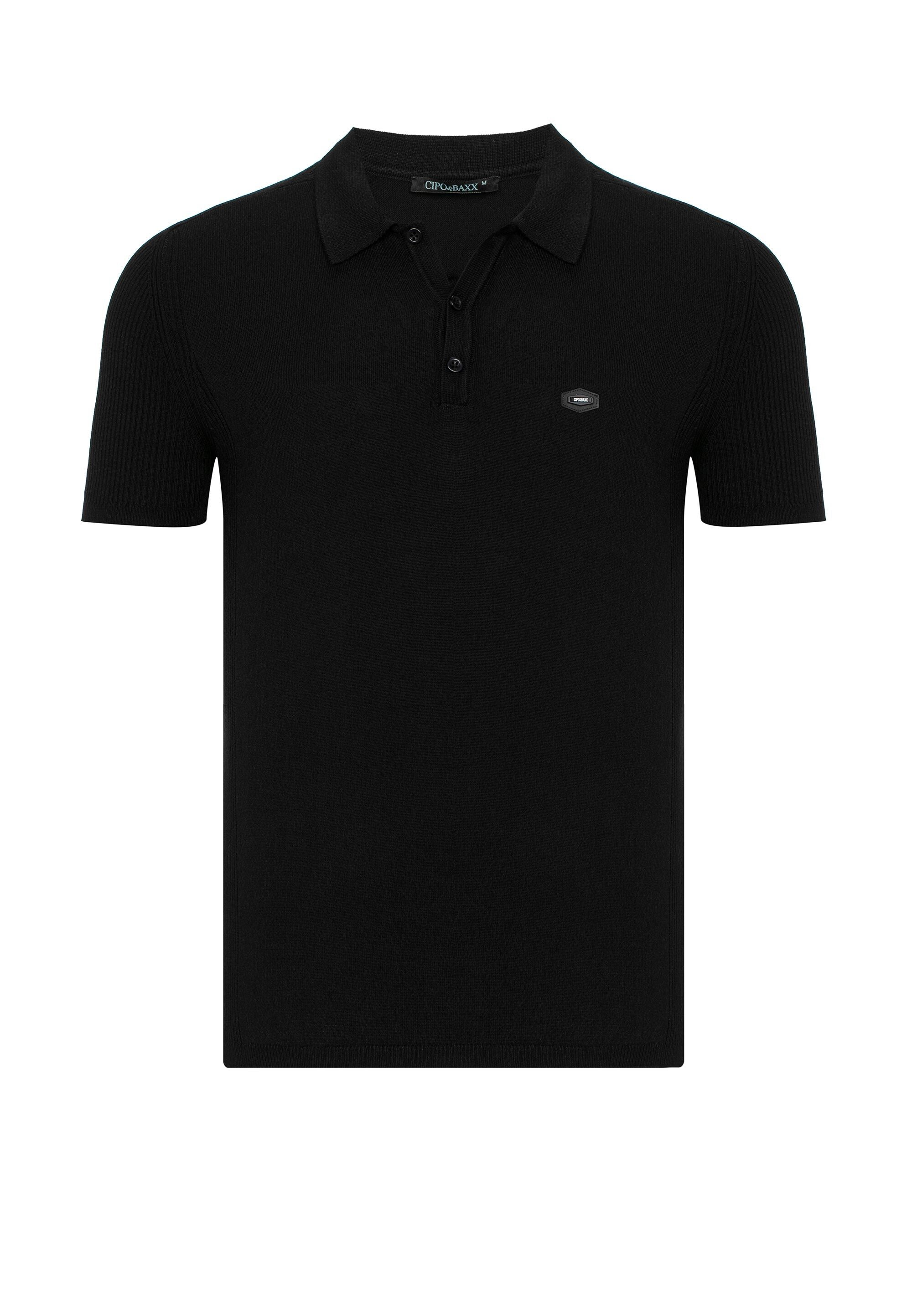 Cipo & Baxx T-Shirt »T-Shirt«, Henley-Ausschnitt