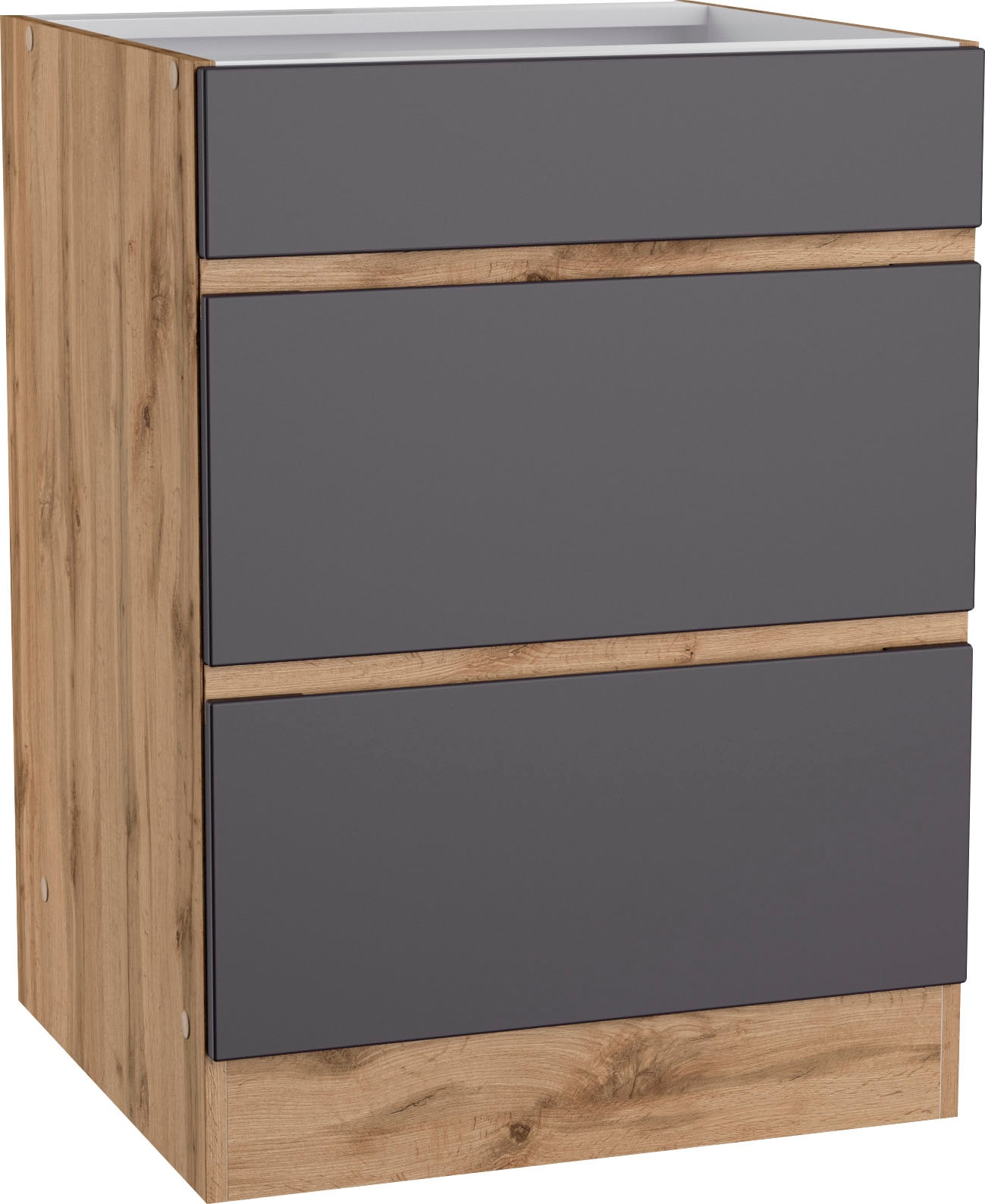 KOCHSTATION Kochfeldumbauschrank »KS-Riesa«, Breite 60 cm, MDF-Fronten
