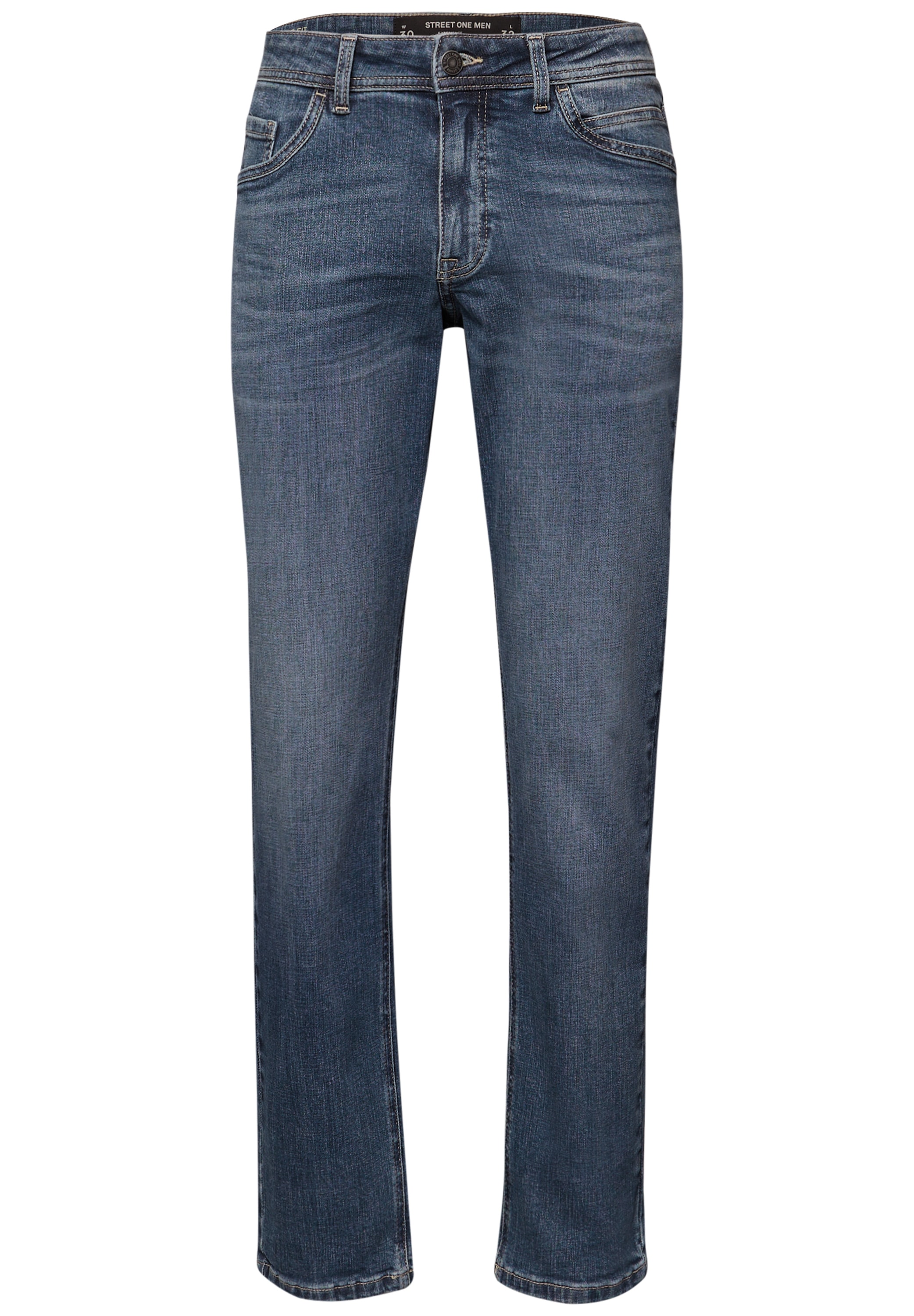 STREET ONE MEN Regular-fit-Jeans aus Baumwolle mit Stretchanteil